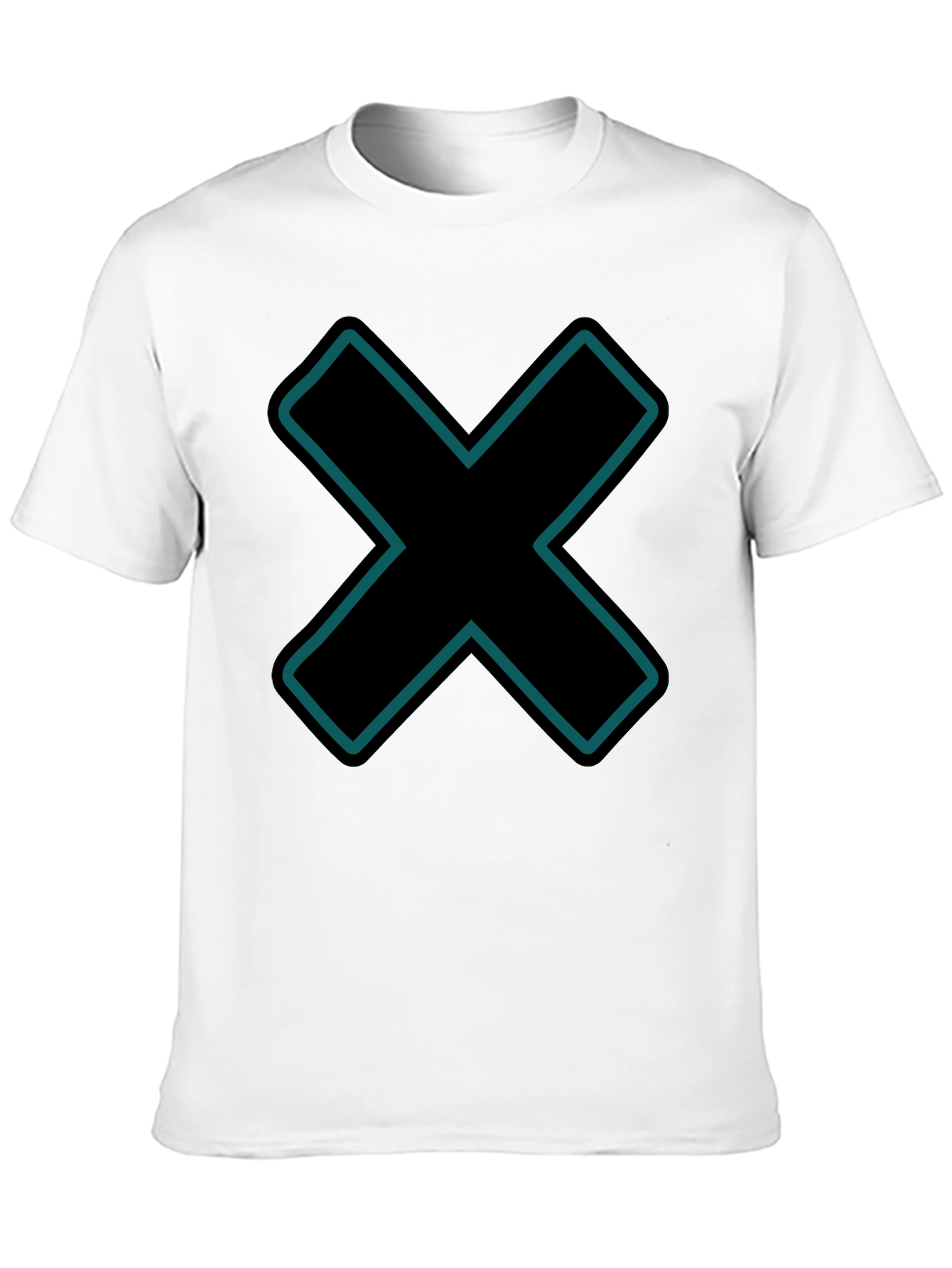 Modern Graphic Tee - Black X Design