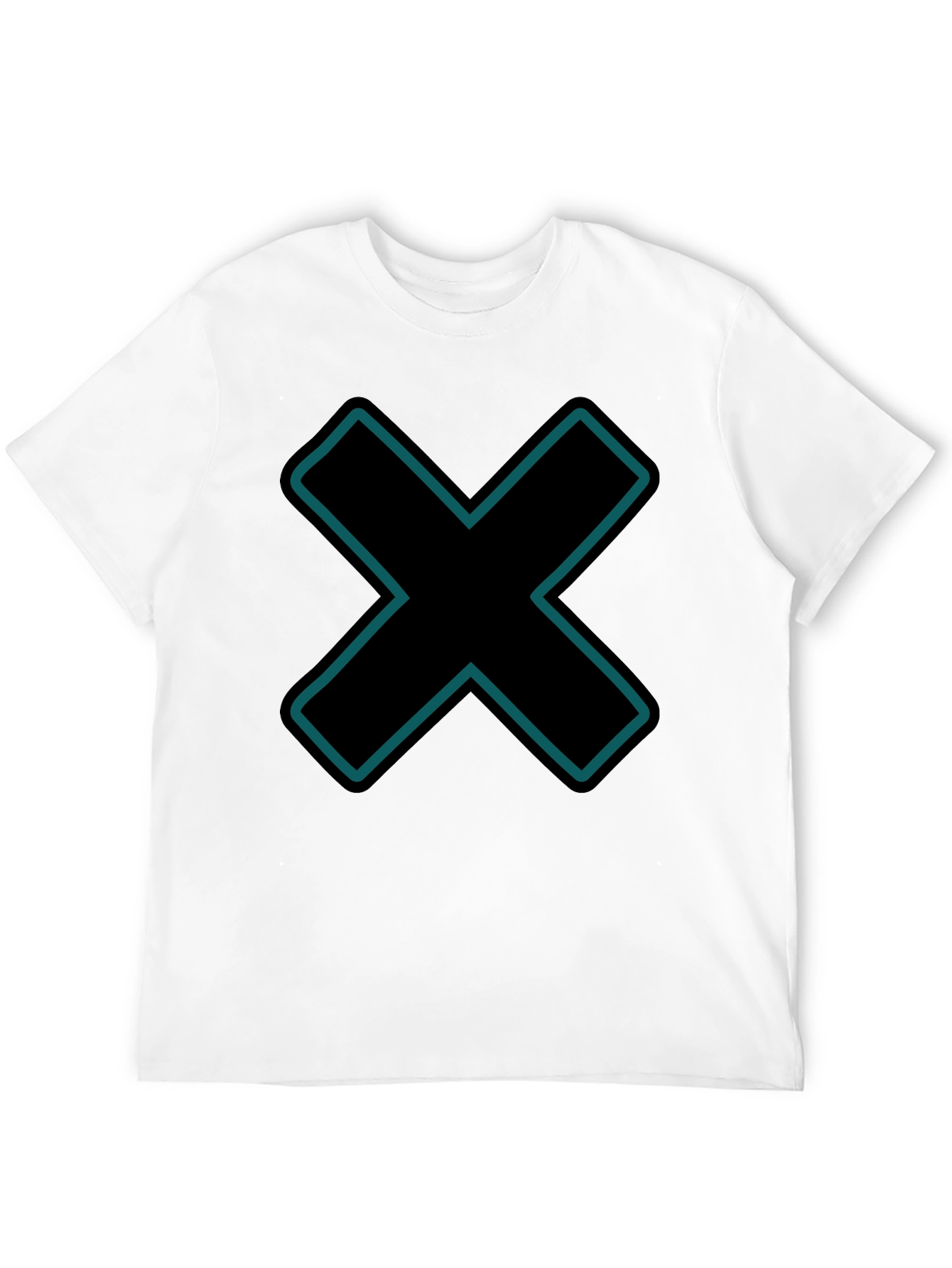 Modern Graphic Tee - Black X Design