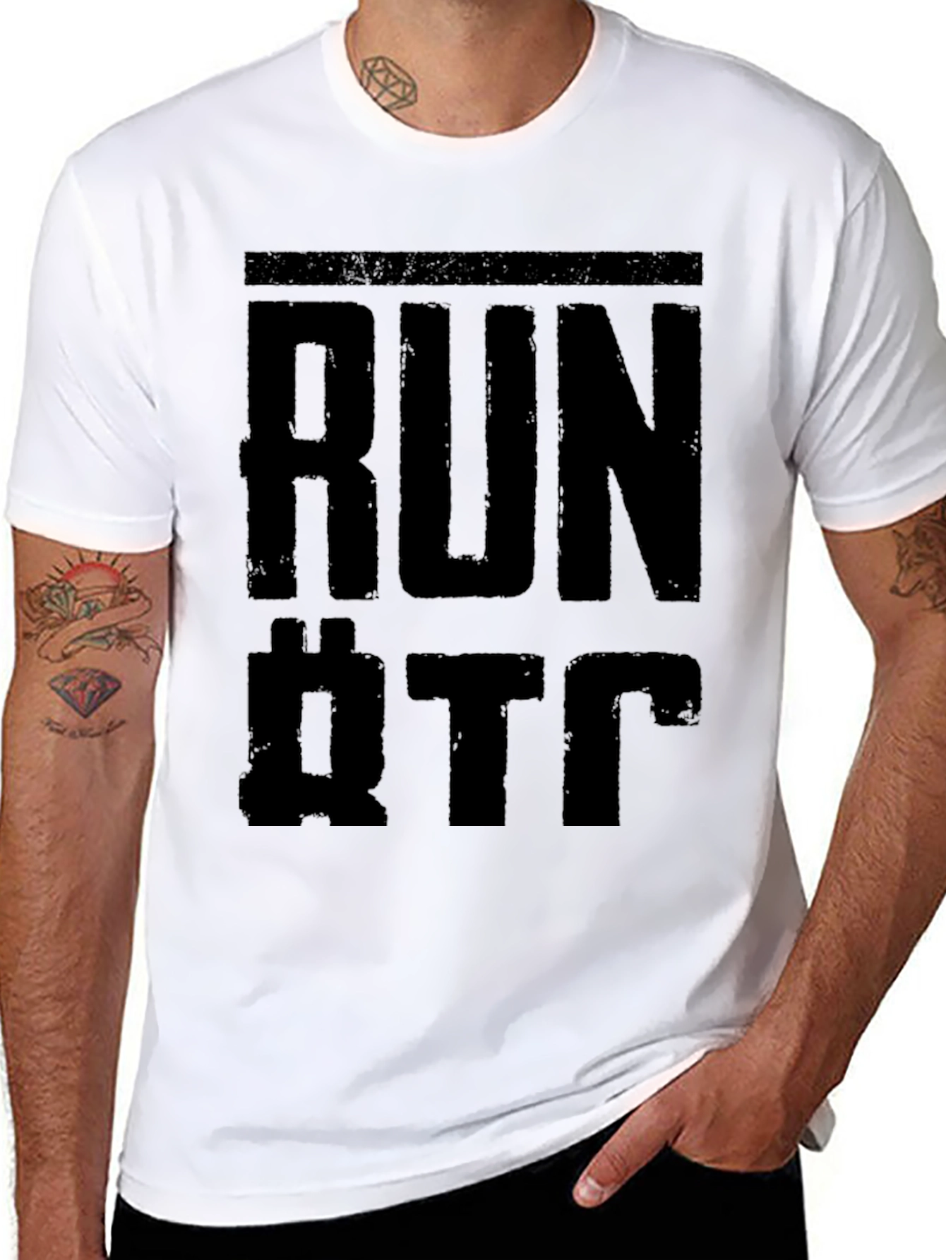 Run QTC T-Shirt - Black Graphic Tee