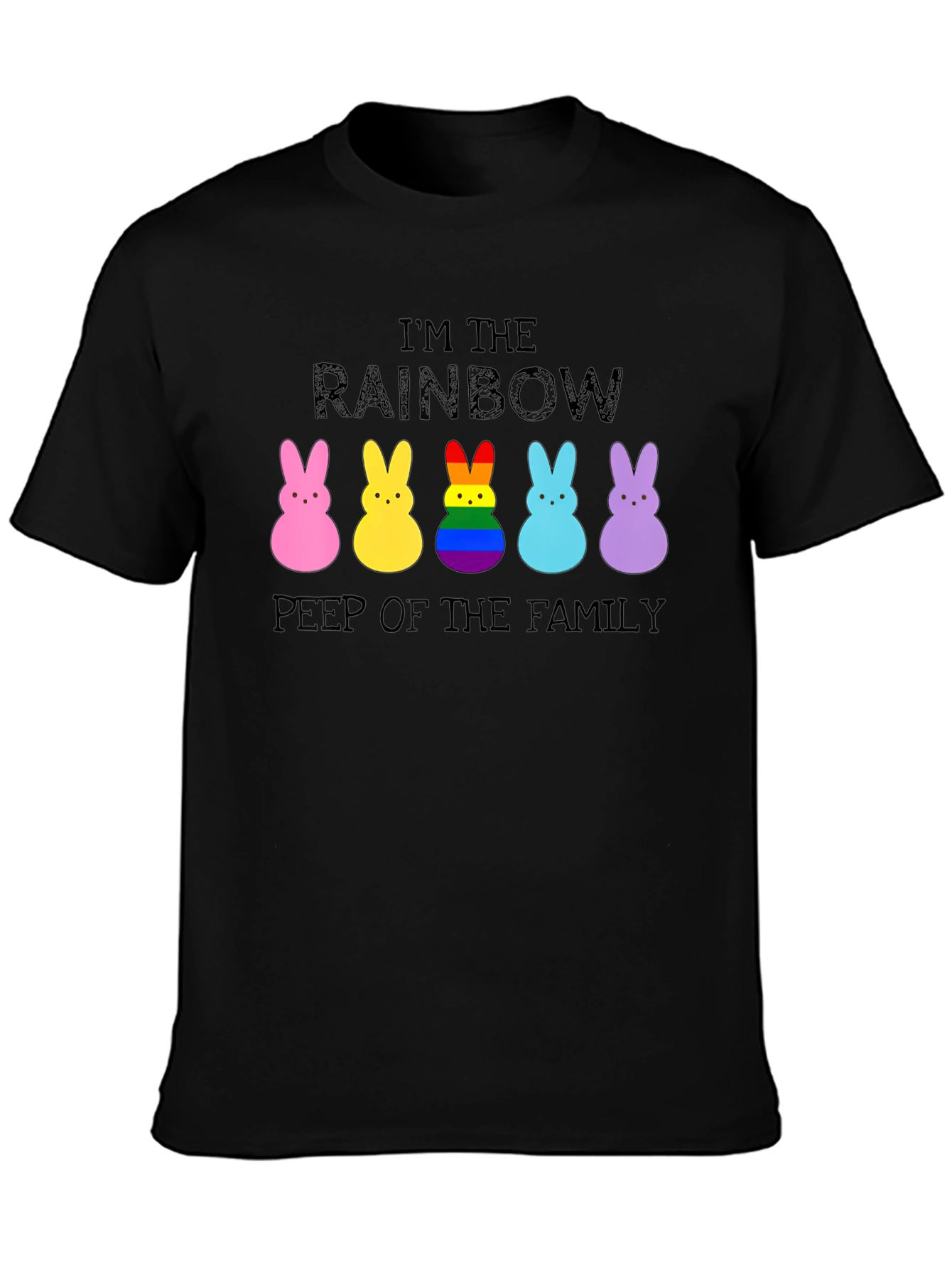 Rainbow Peep of the Family Easter T-Shirt