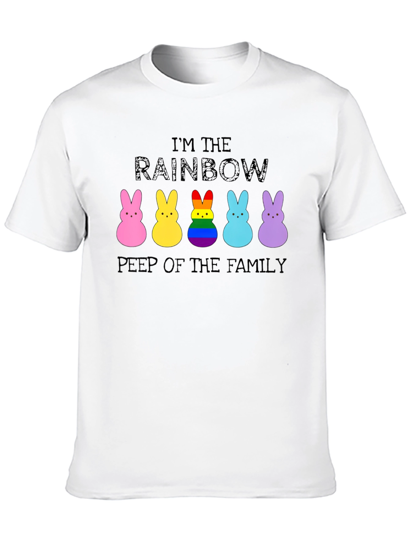 Rainbow Peep of the Family Easter T-Shirt