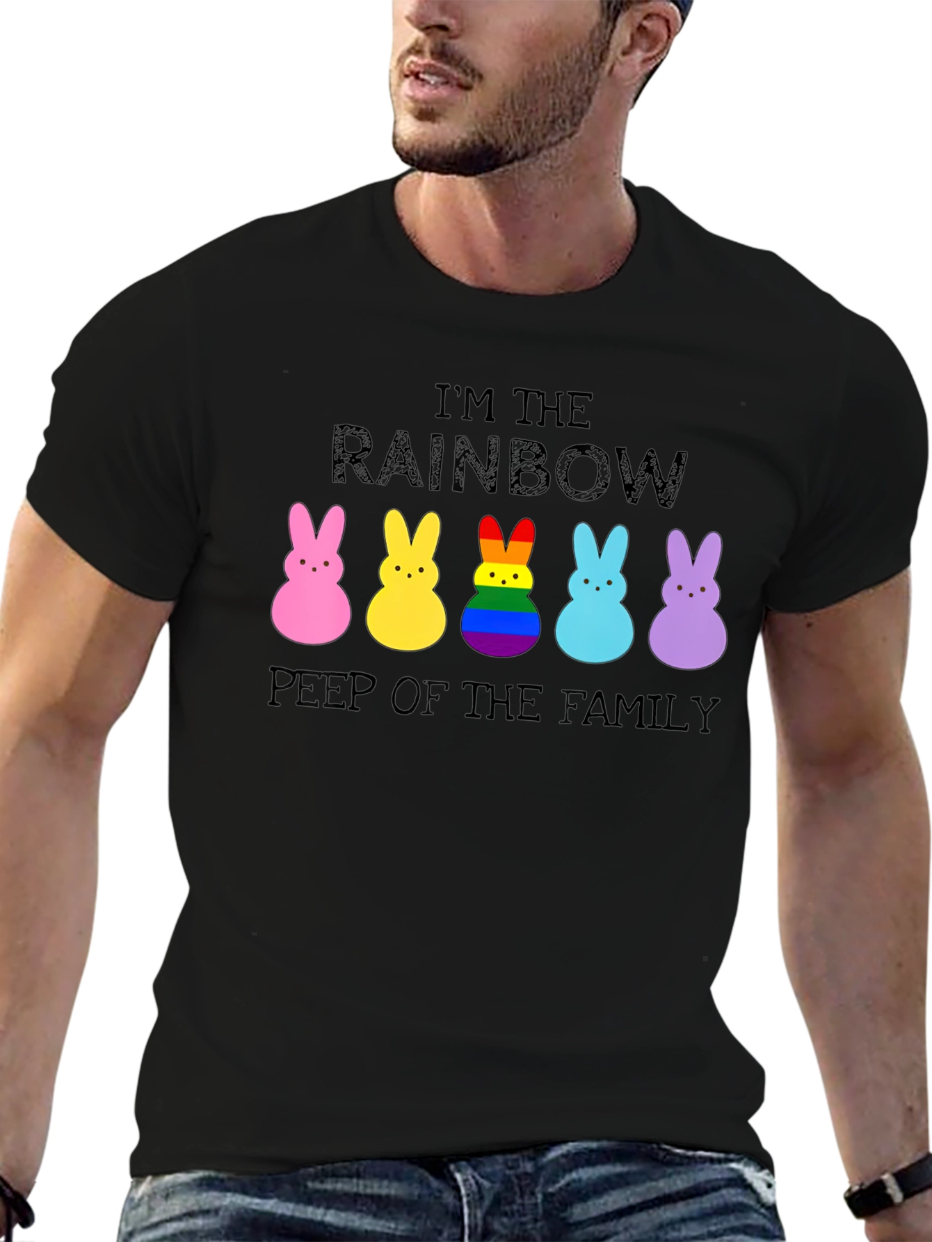 Rainbow Peep of the Family Easter T-Shirt