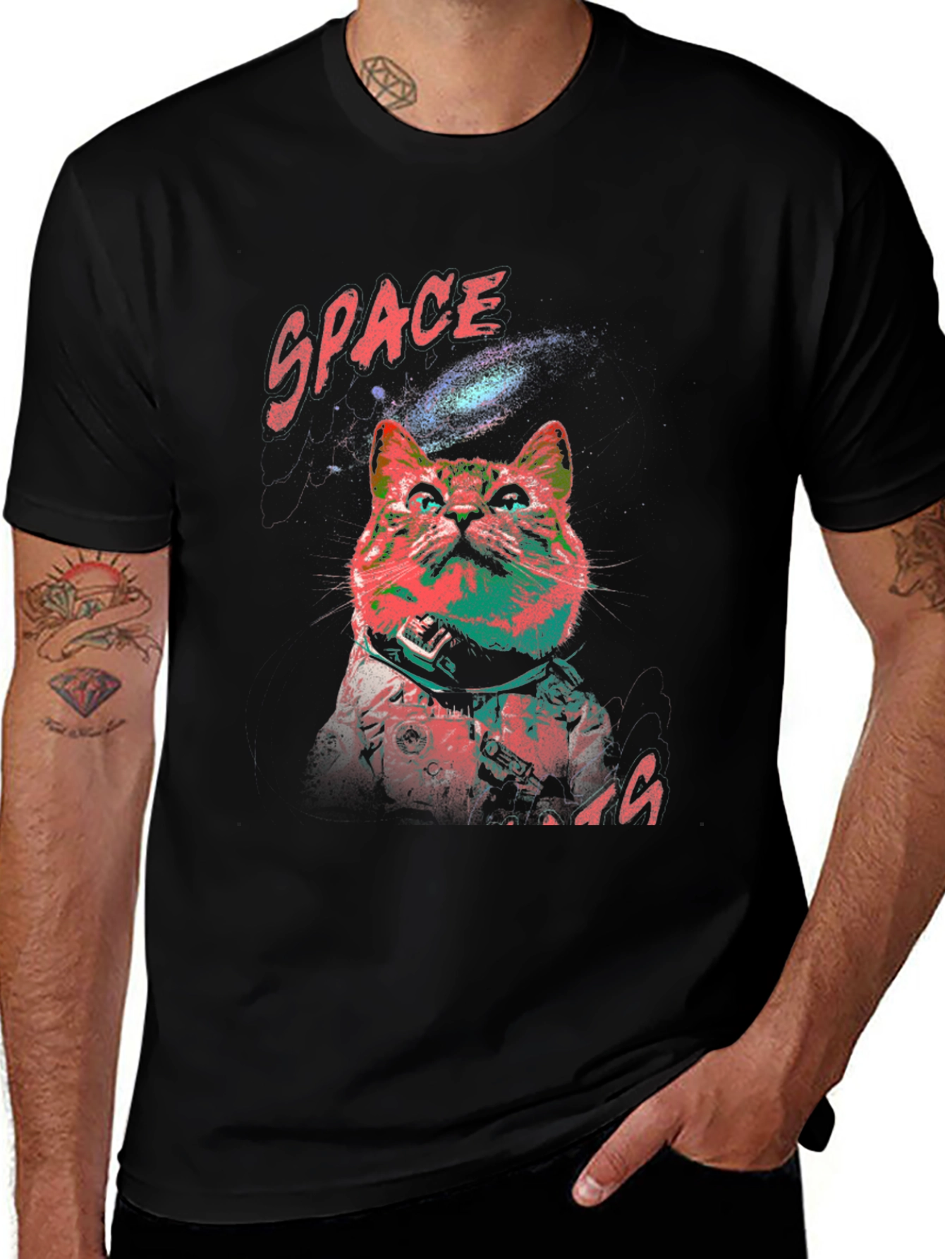 Space Cat Graphic T-Shirt