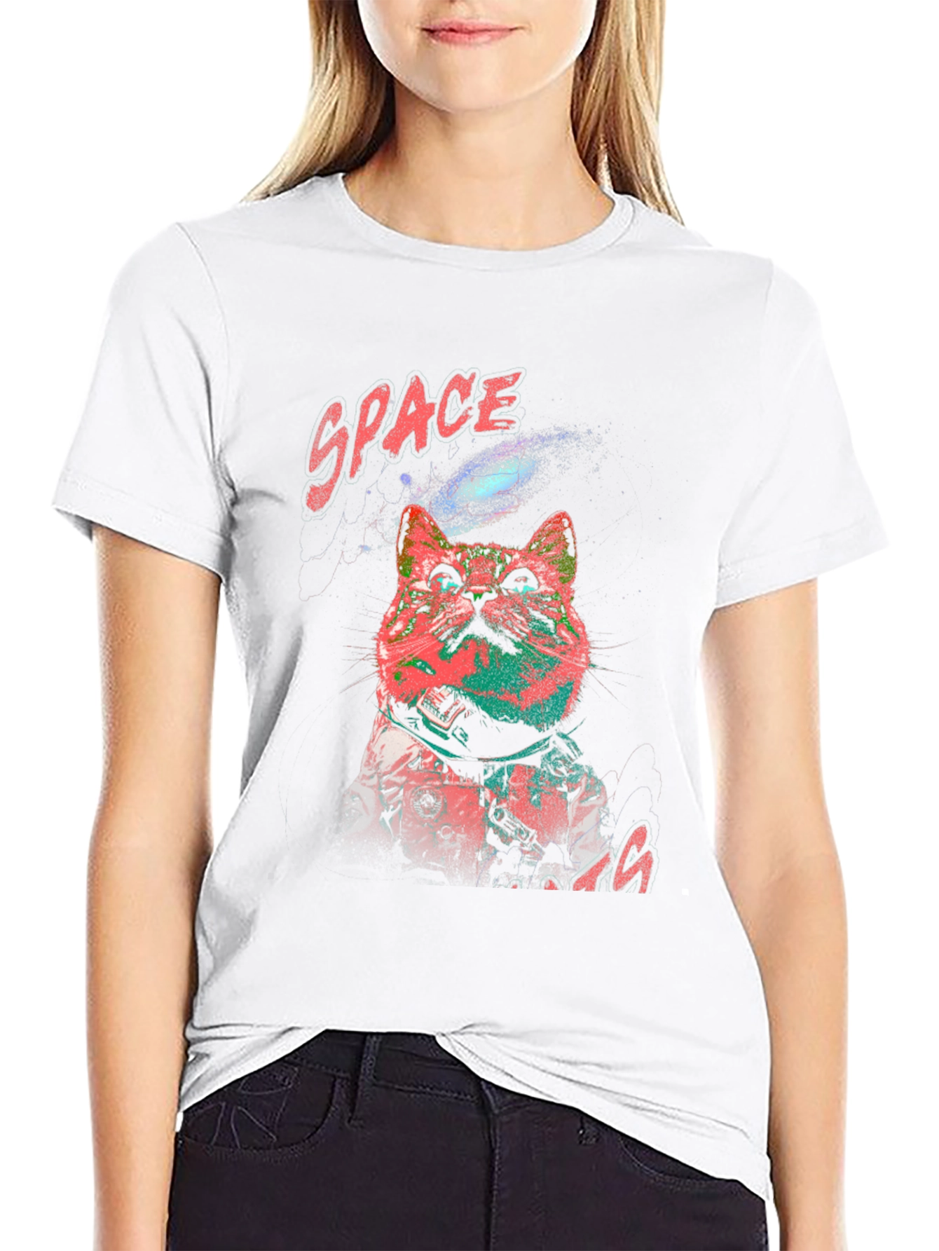 Space Cat Graphic T-Shirt