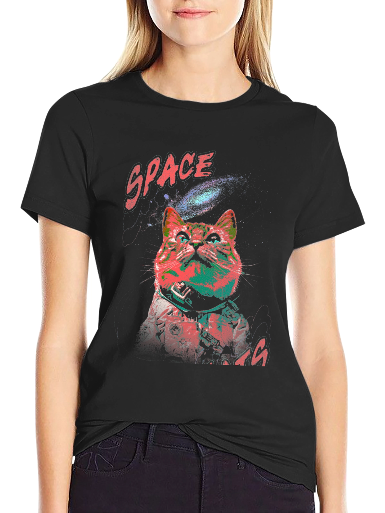 Space Cat Graphic T-Shirt