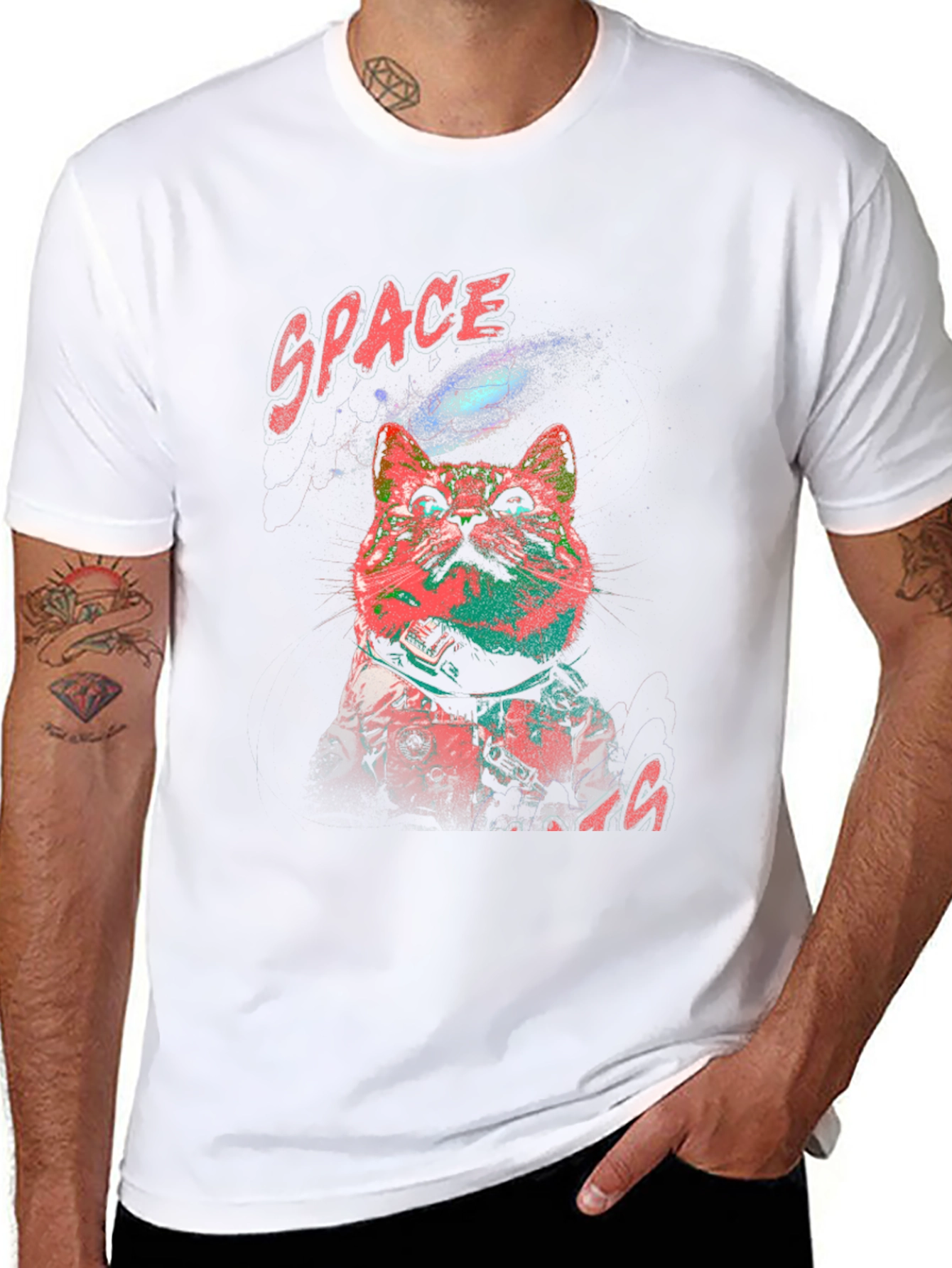 Space Cat Graphic T-Shirt