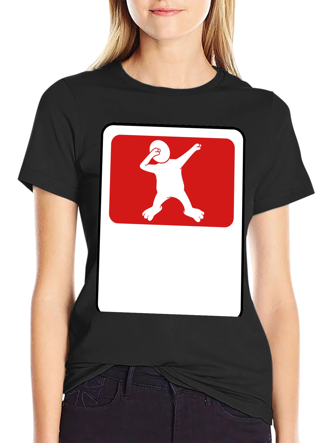 Funny Dabbing Silhouette Graphic T-Shirt