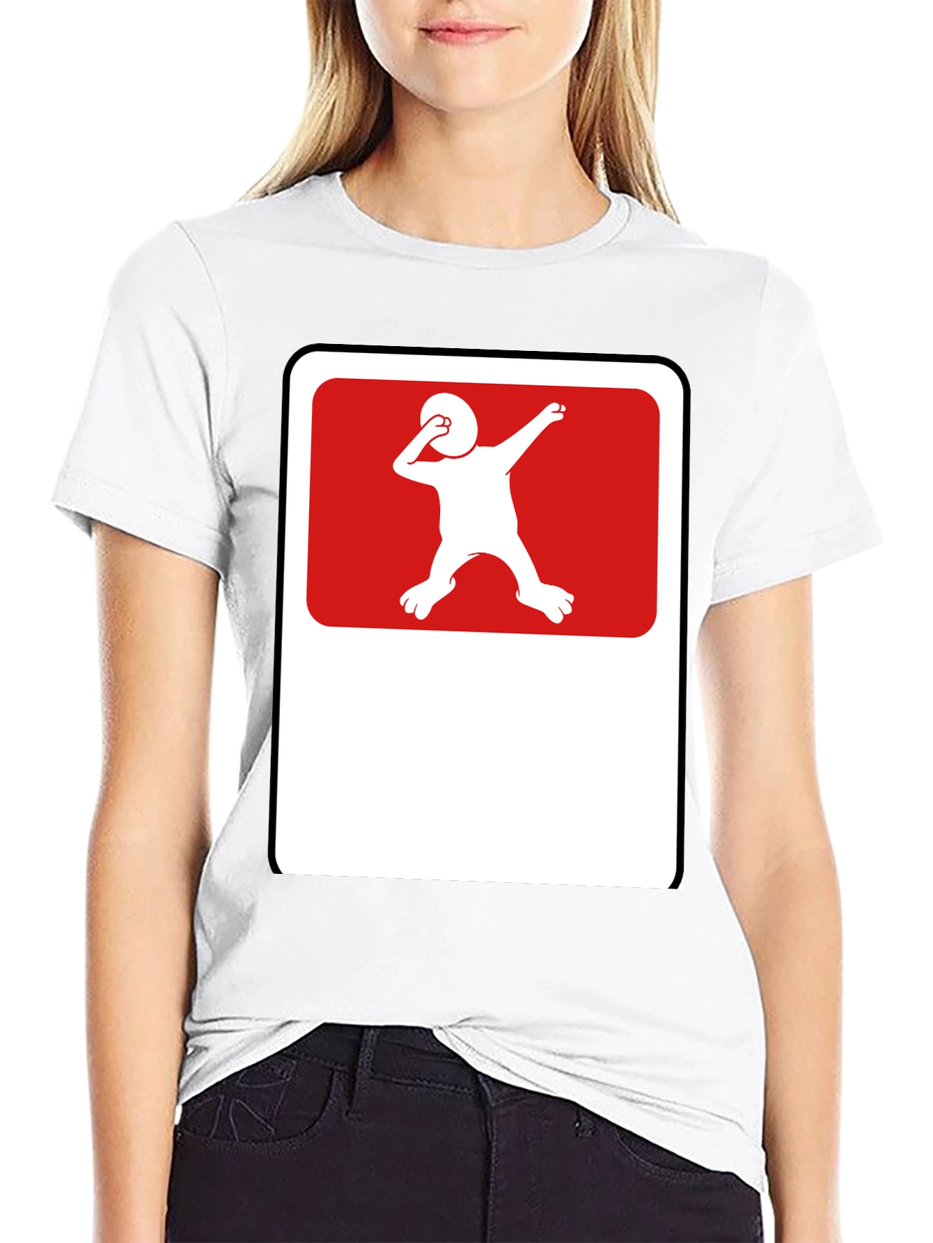 Funny Dabbing Silhouette Graphic T-Shirt