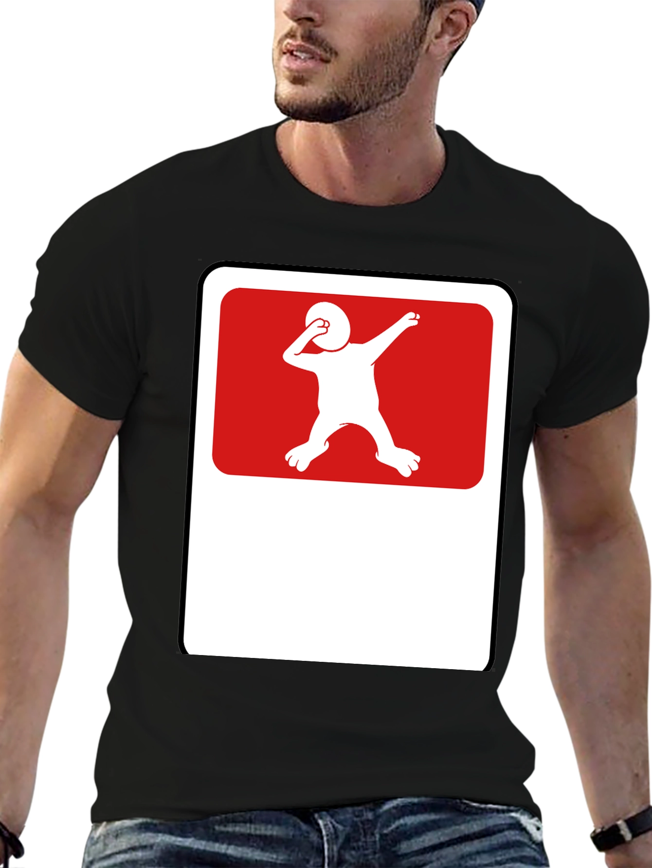 Funny Dabbing Silhouette Graphic T-Shirt