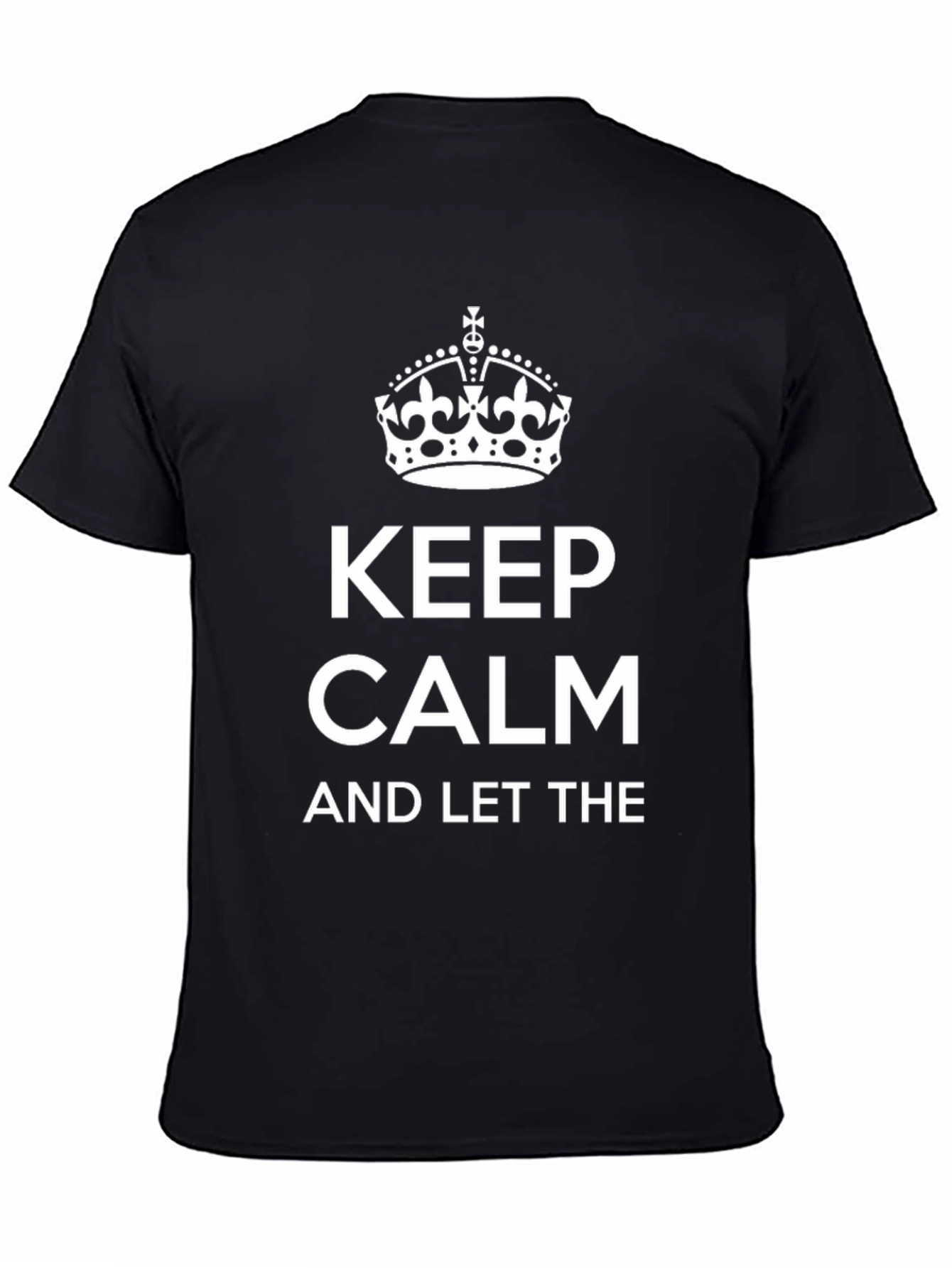 Keep Calm Crown Graphic T-Shirt - Black