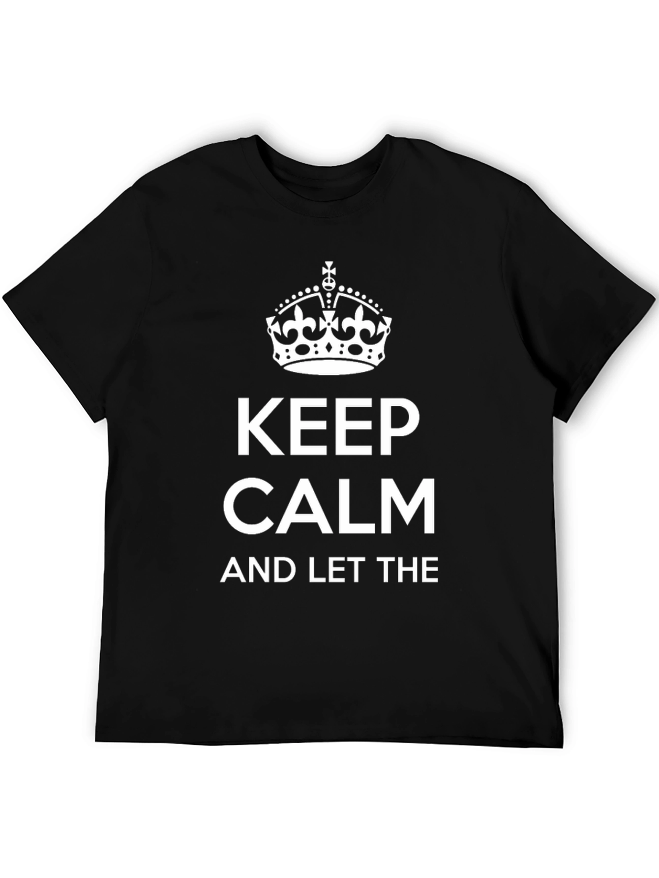 Keep Calm Crown Graphic T-Shirt - Black