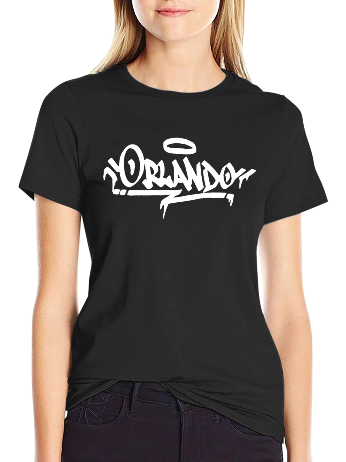 Orlando Graphic Tee - Urban Style Black T-Shirt
