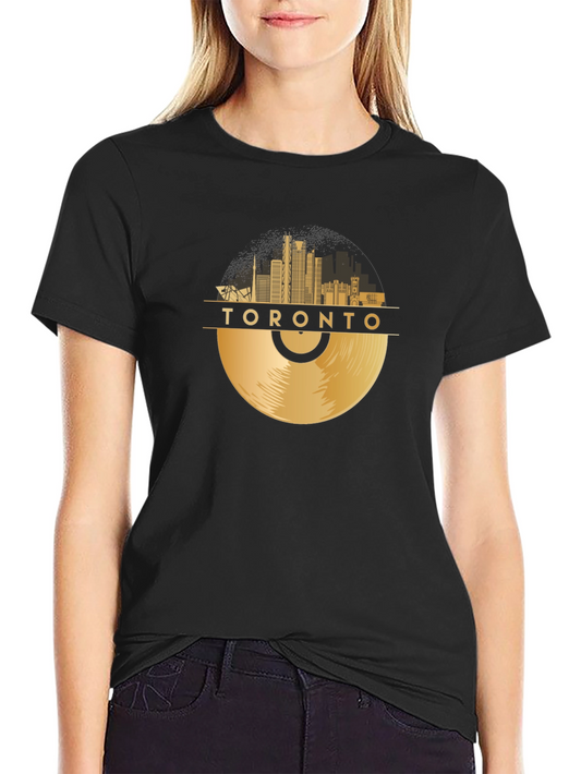 Toronto Skyline Record Graphic Tee - Stylish City Pride T-Shirt