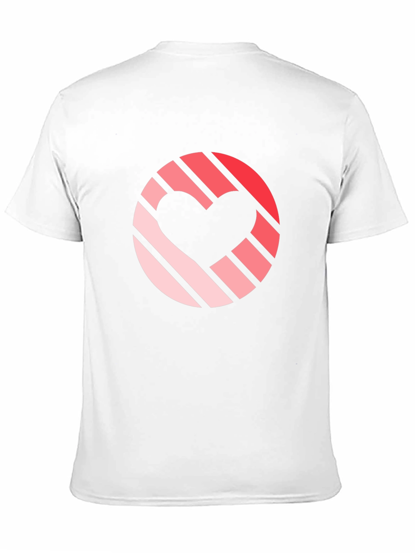 Striped Heart Graphic Black T-Shirt