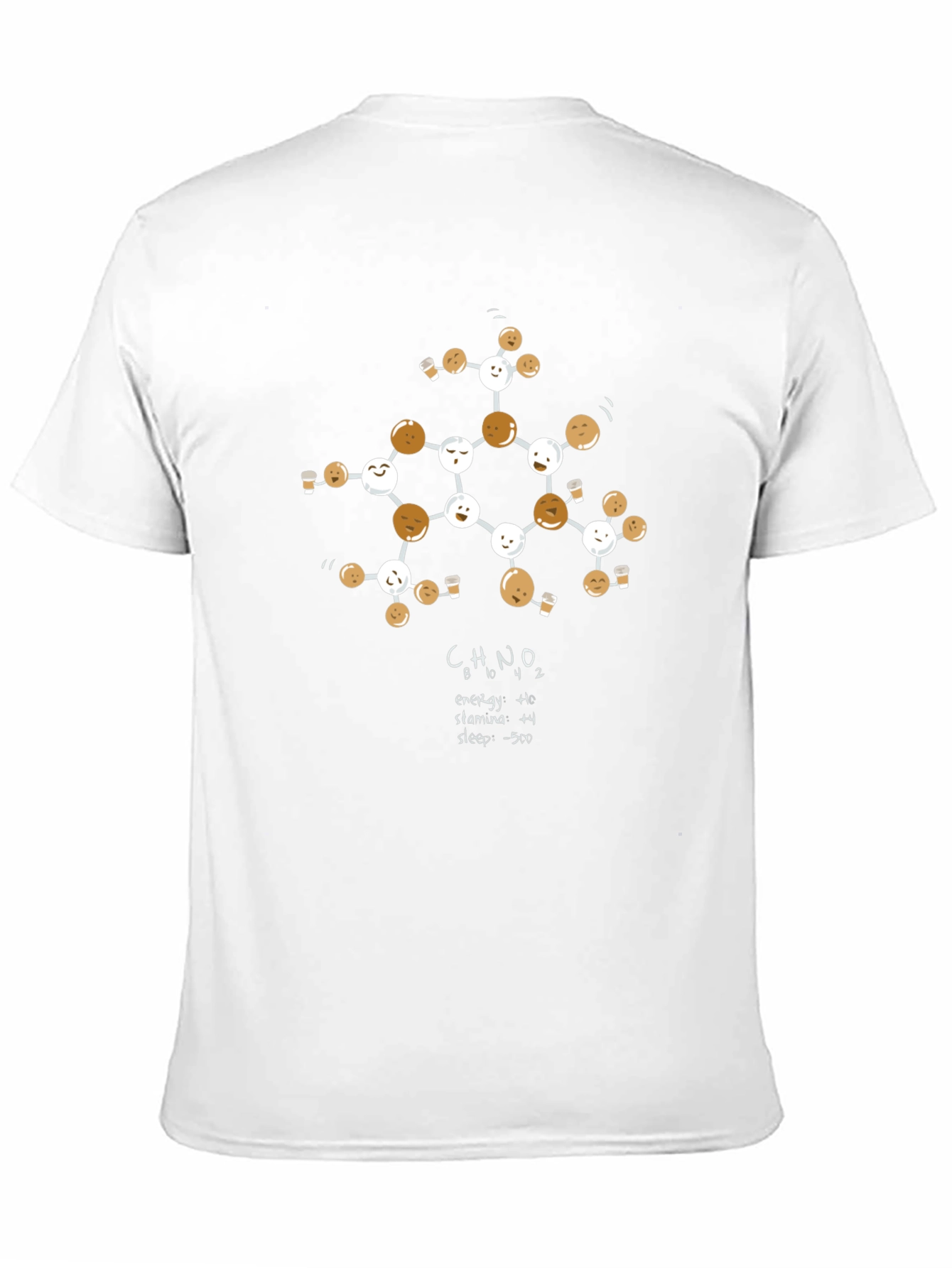 Caffeine Molecule T-Shirt - Energy Boost