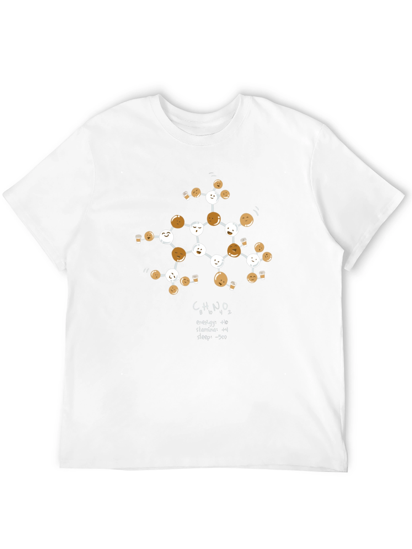 Caffeine Molecule T-Shirt - Energy Boost