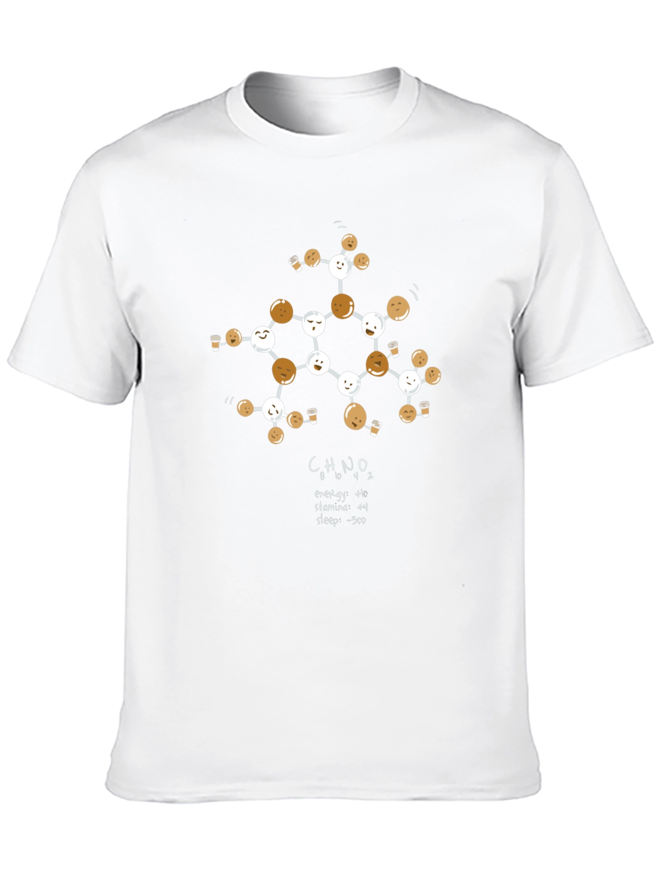 Caffeine Molecule T-Shirt - Energy Boost