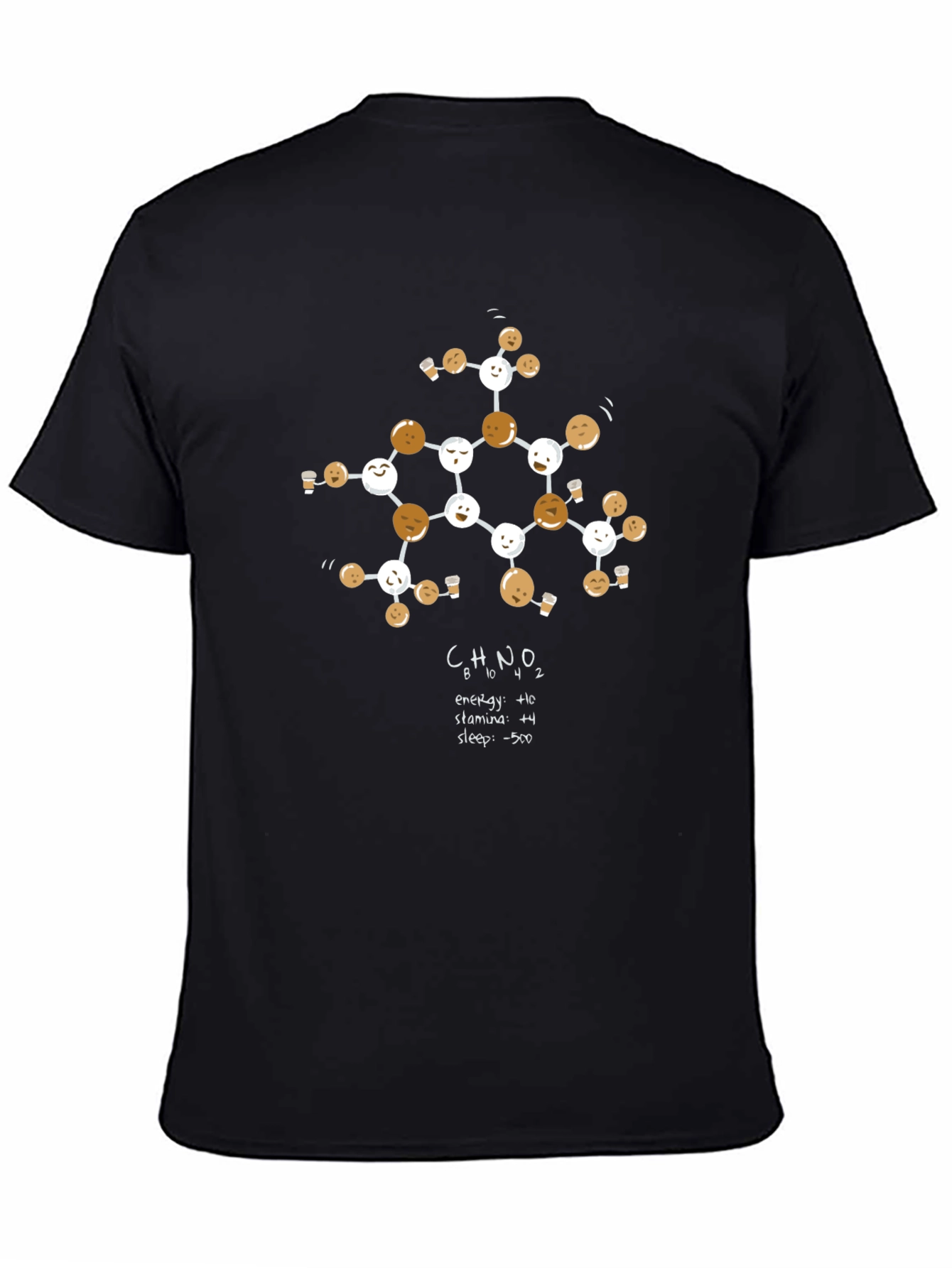 Caffeine Molecule T-Shirt - Energy Boost