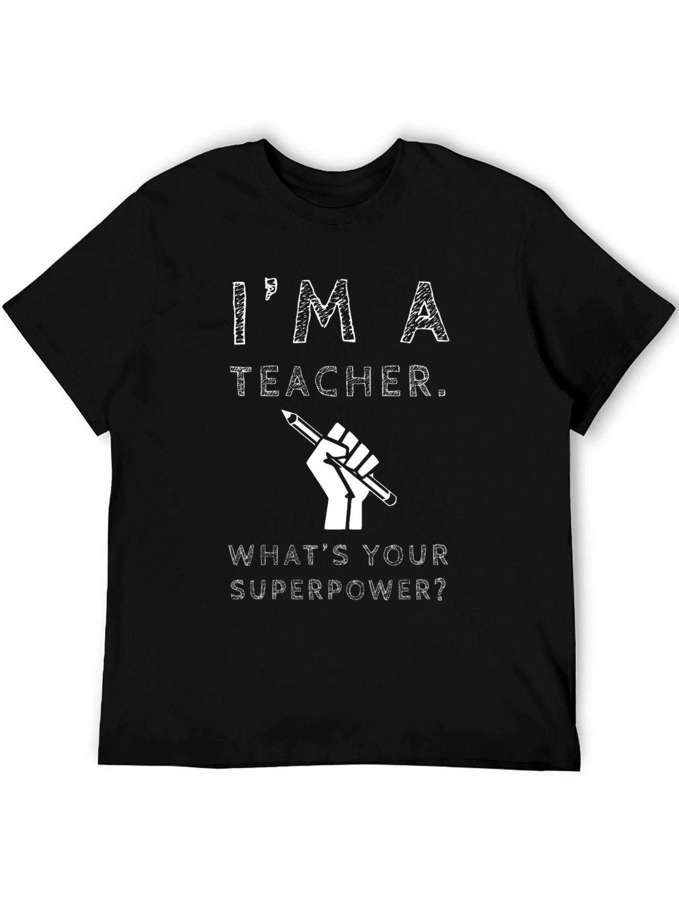 Im A Teacher Graphic Print Black T-Shirt