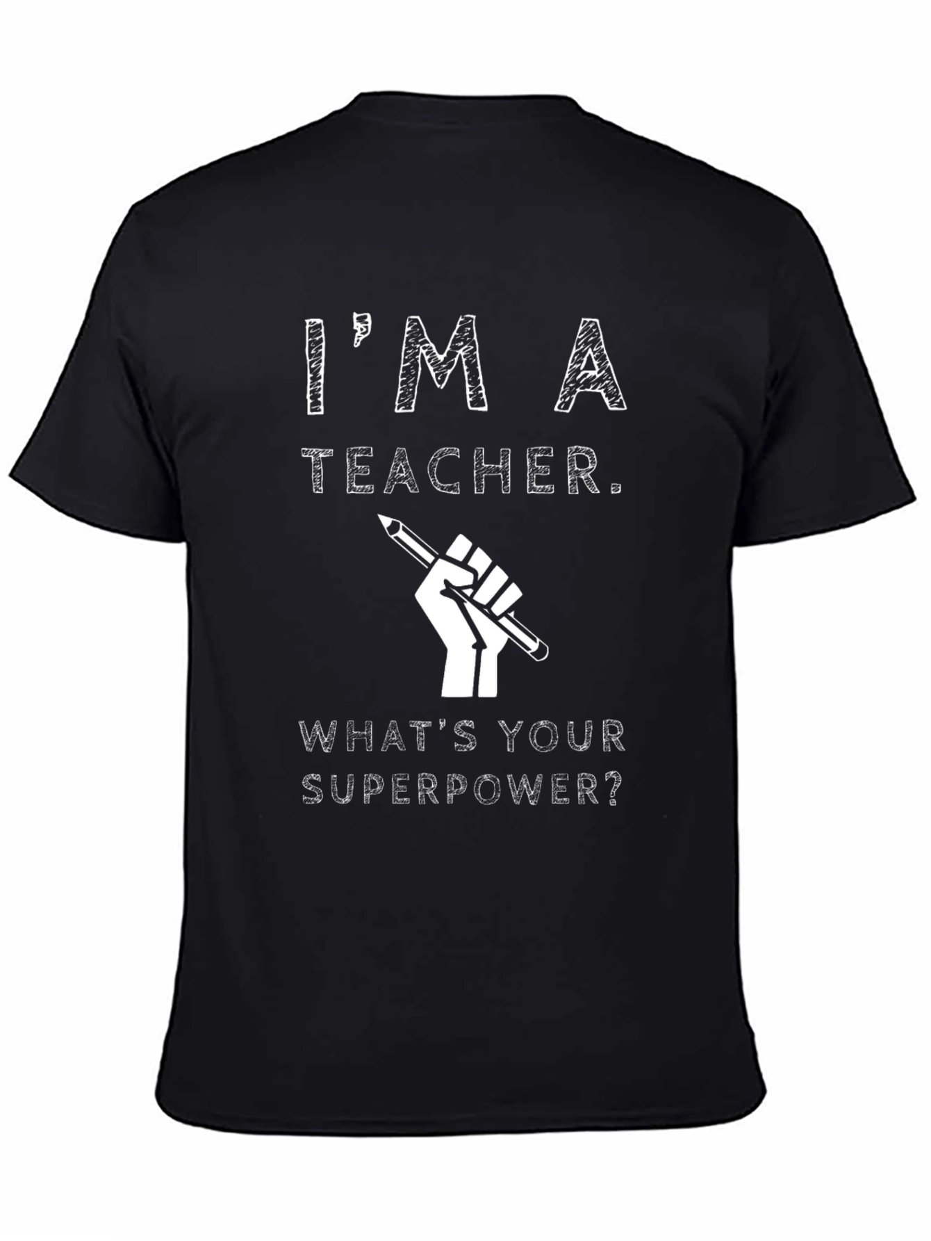 Im A Teacher Graphic Print Black T-Shirt