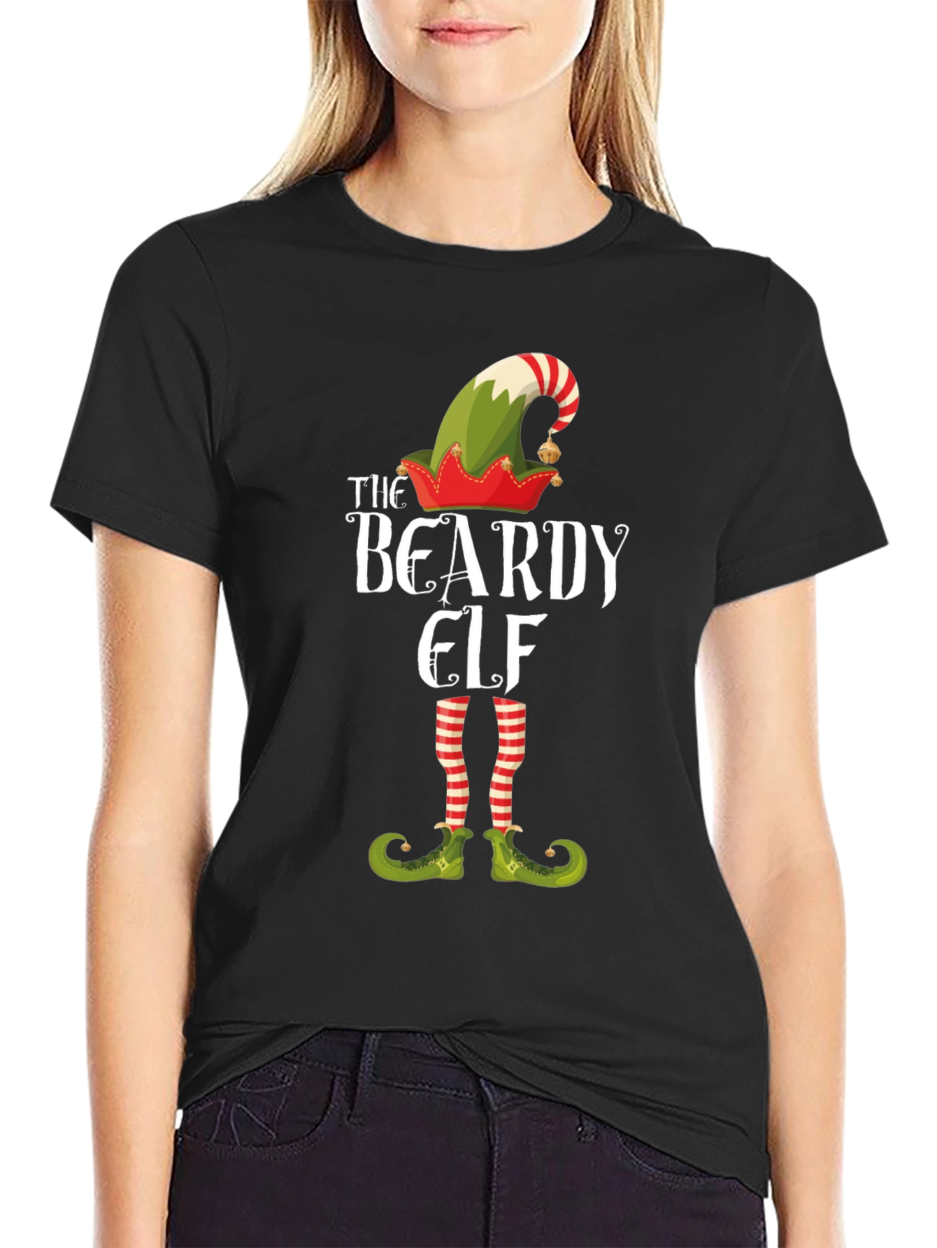 The Beardy Elf Christmas T-Shirt Holiday Tee