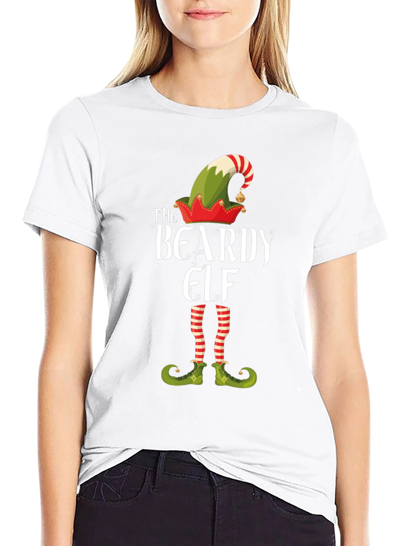 The Beardy Elf Christmas T-Shirt Holiday Tee