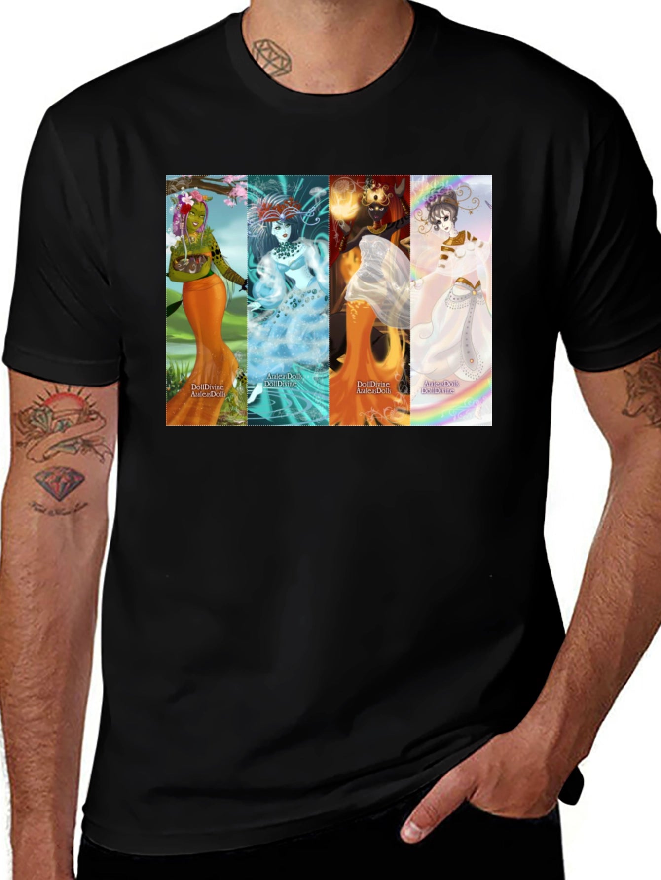 Fantasy Goddess T-Shirt - Black Unisex Tee