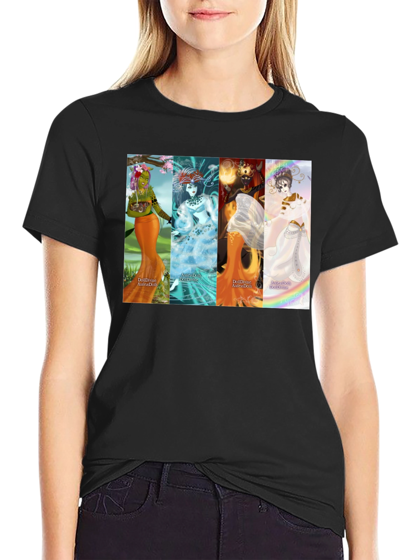 Fantasy Goddess T-Shirt - Black Unisex Tee