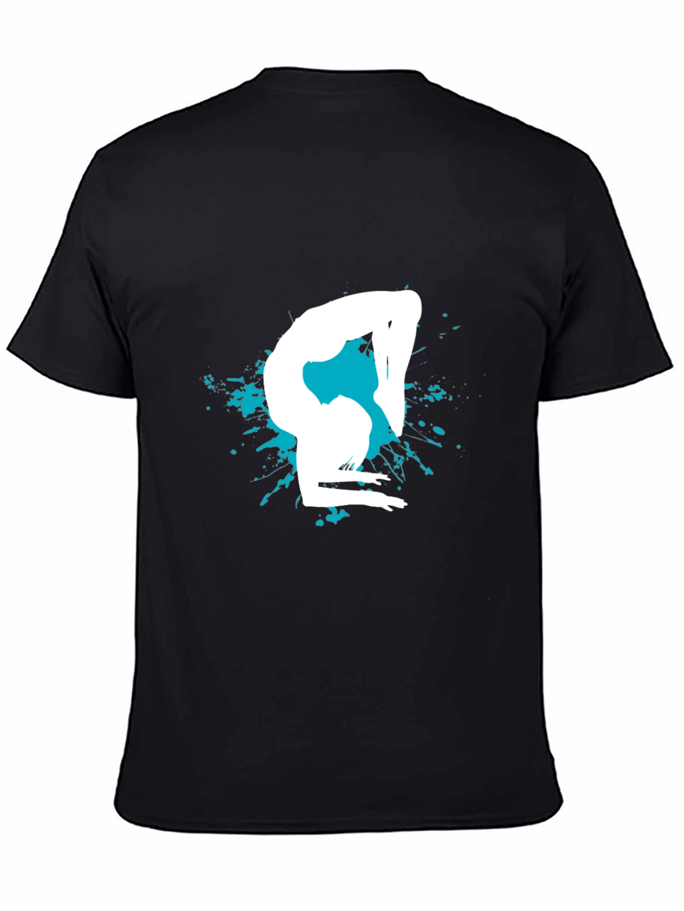 Gymnast Silhouette Graphic Tee - Black