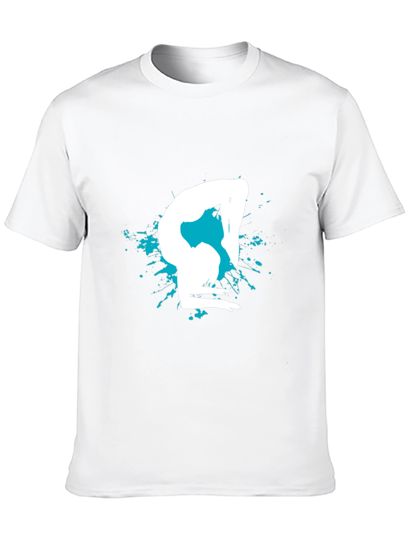 Gymnast Silhouette Graphic Tee - Black