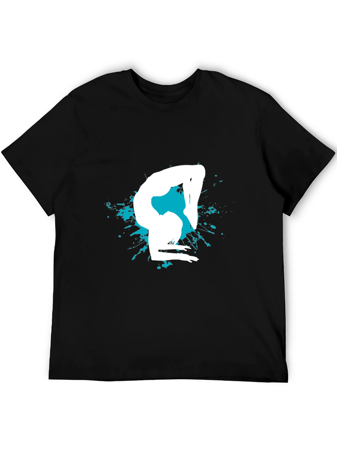 Gymnast Silhouette Graphic Tee - Black