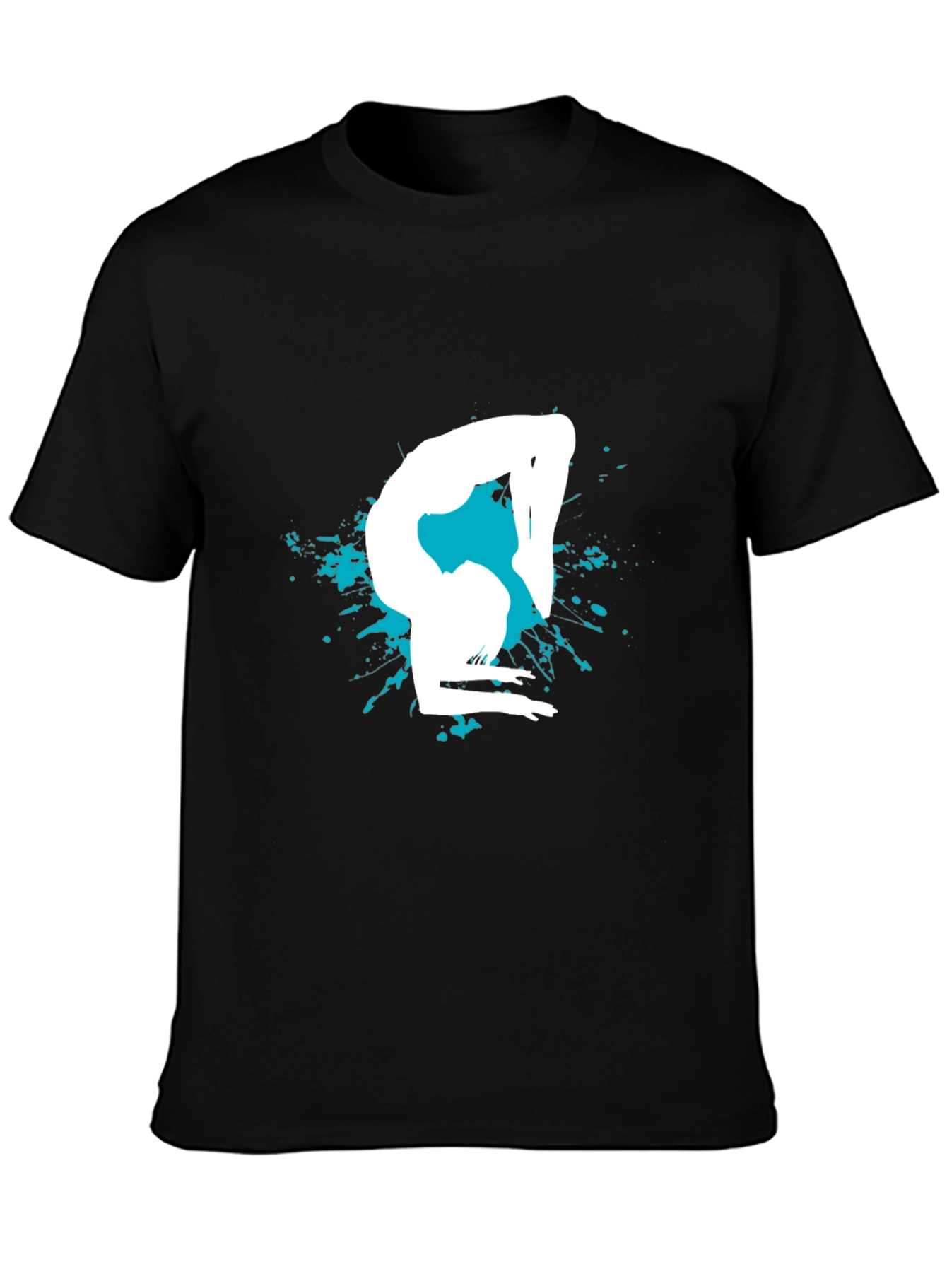 Gymnast Silhouette Graphic Tee - Black