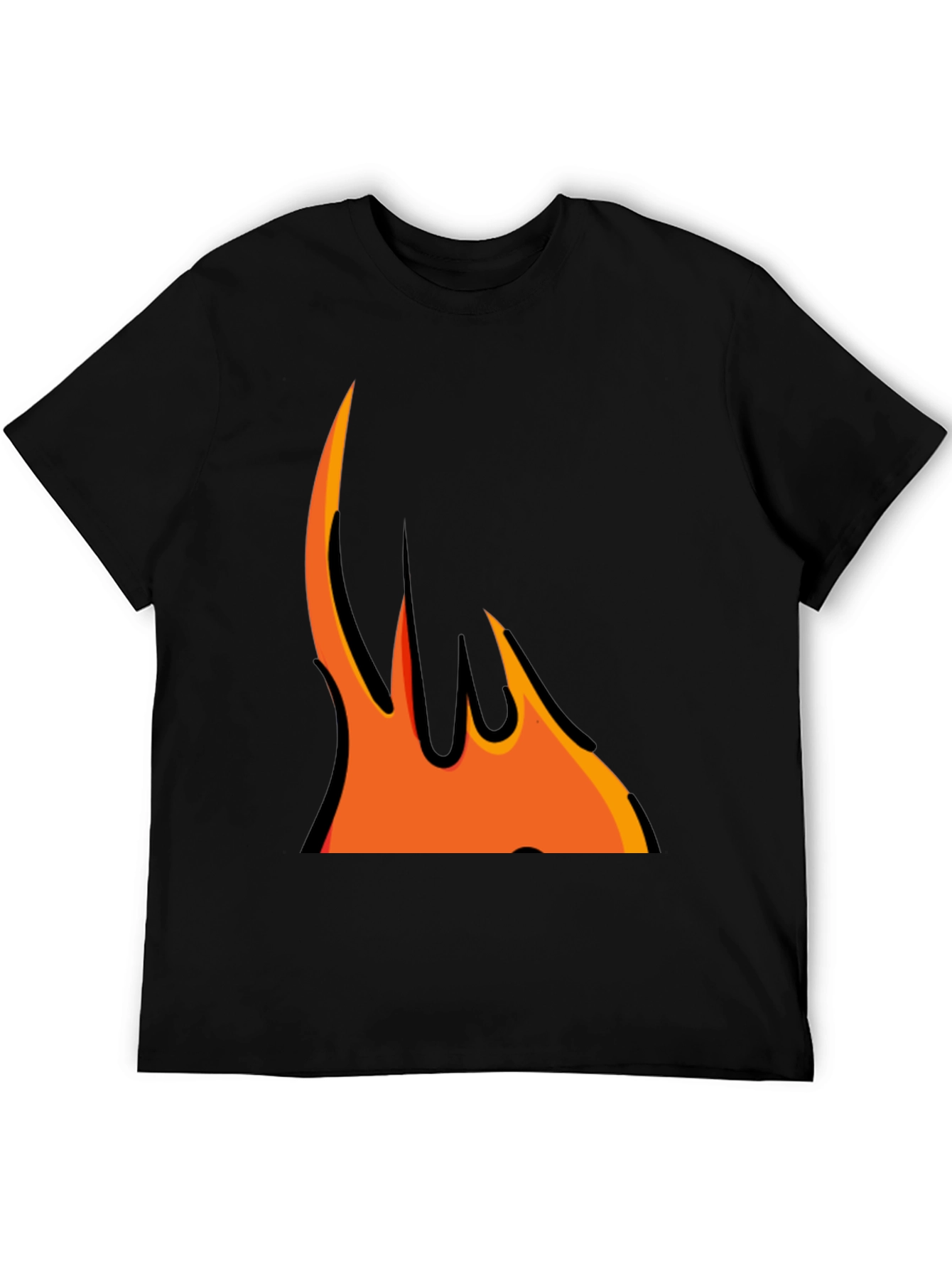 Flame Graphic Black T-Shirt