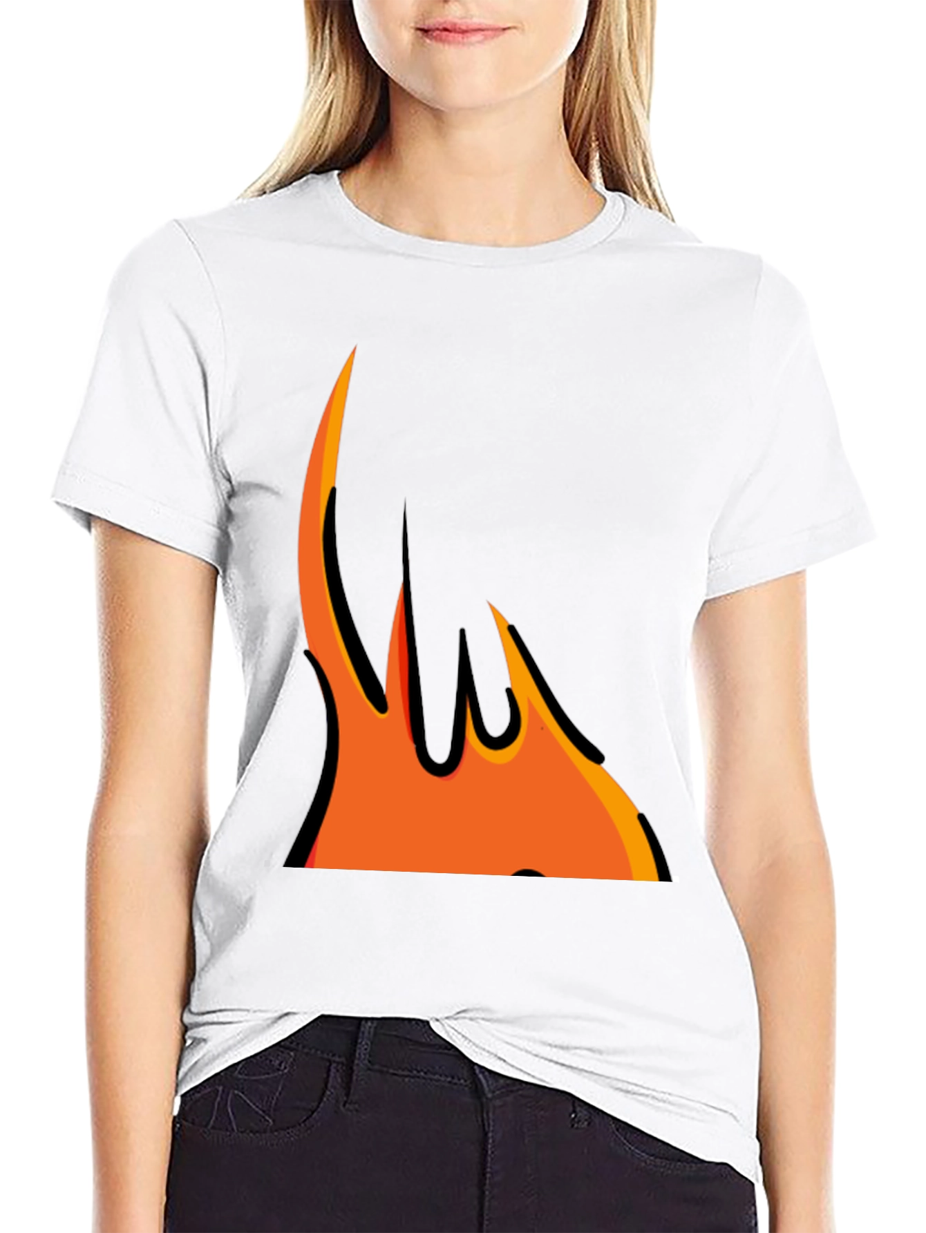 Flame Graphic Black T-Shirt