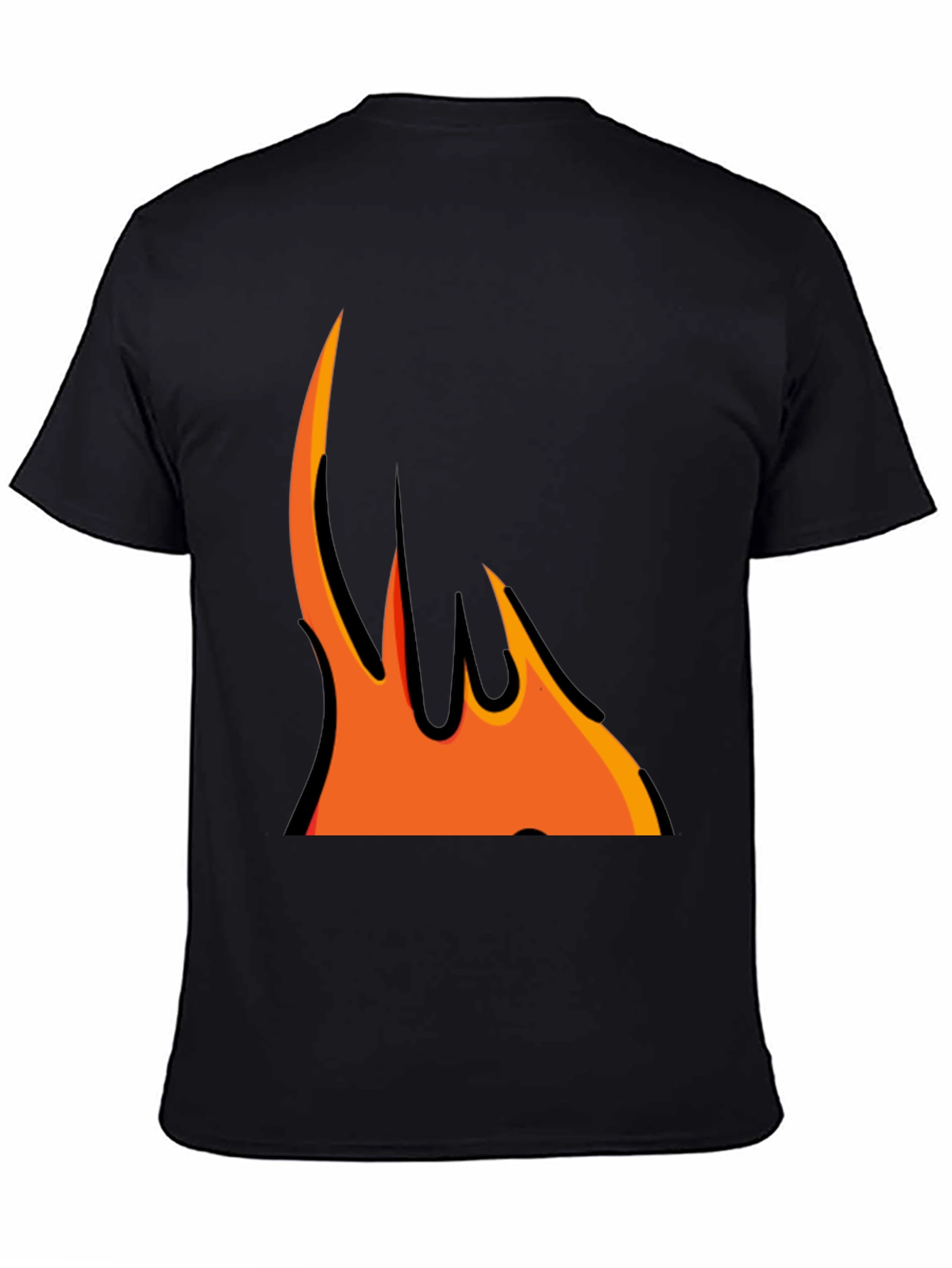 Flame Graphic Black T-Shirt