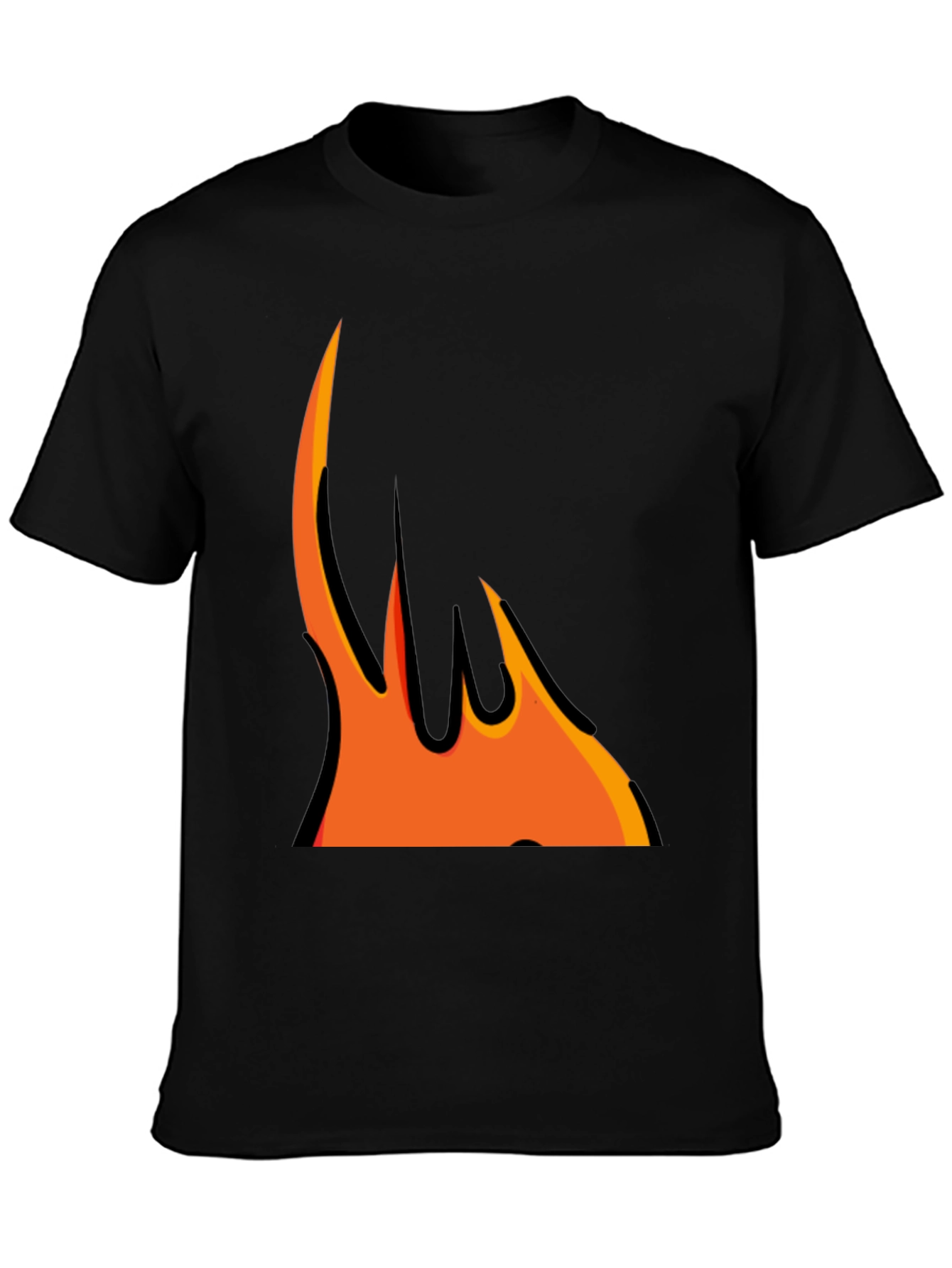 Flame Graphic Black T-Shirt