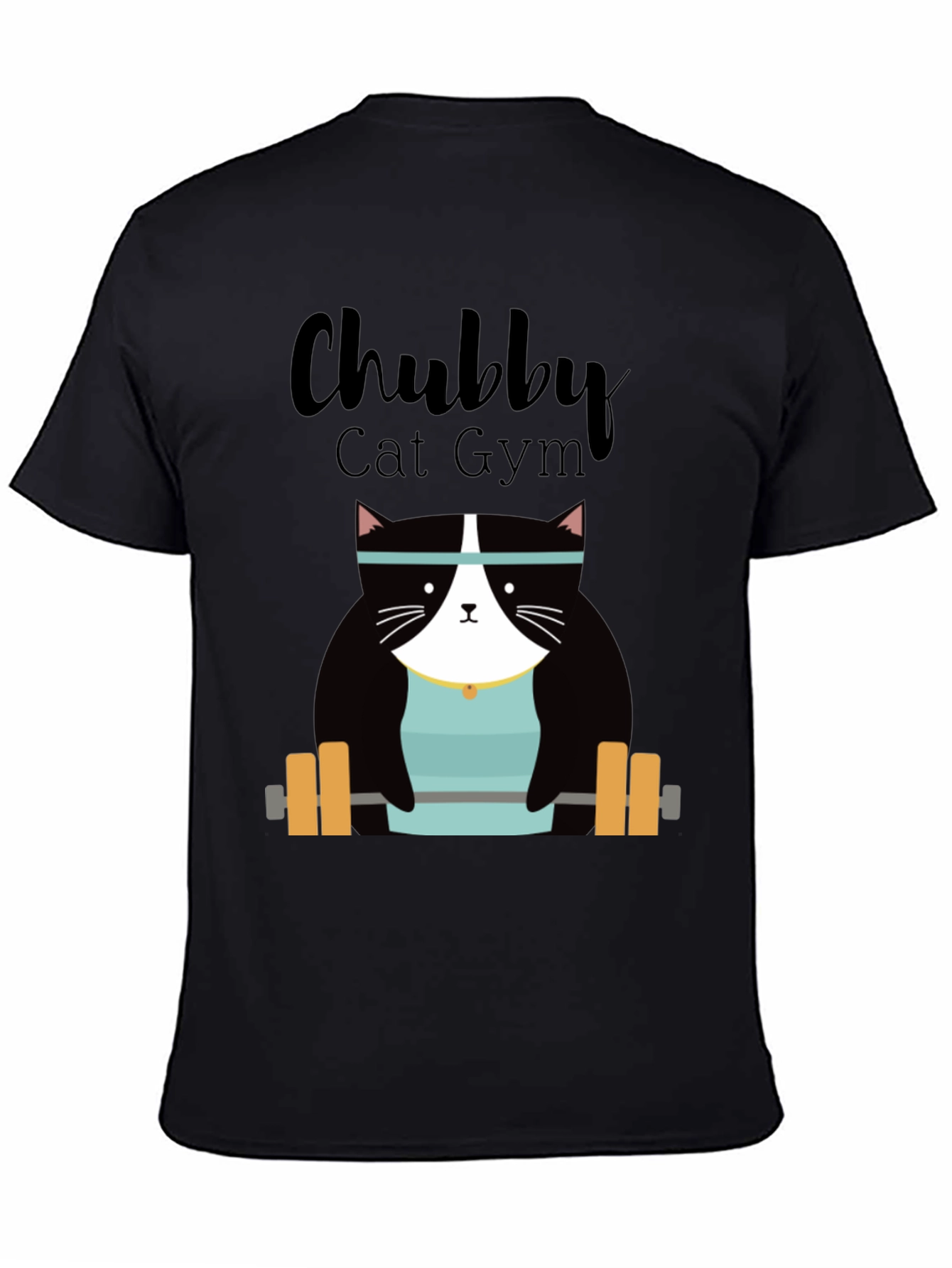 Chubby Cat Gym T-Shirt - Weightlifting Kitty Tee