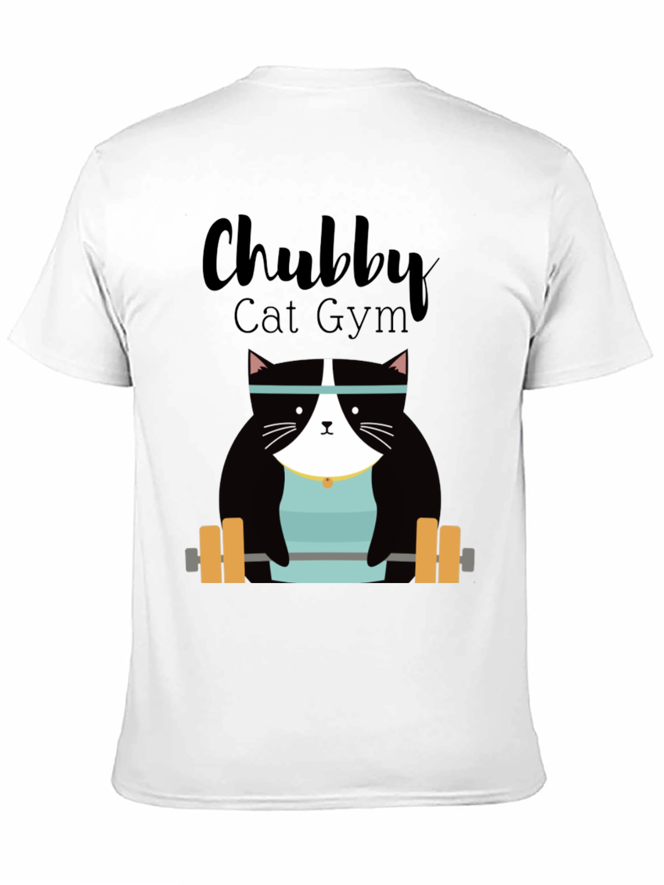 Chubby Cat Gym T-Shirt - Weightlifting Kitty Tee