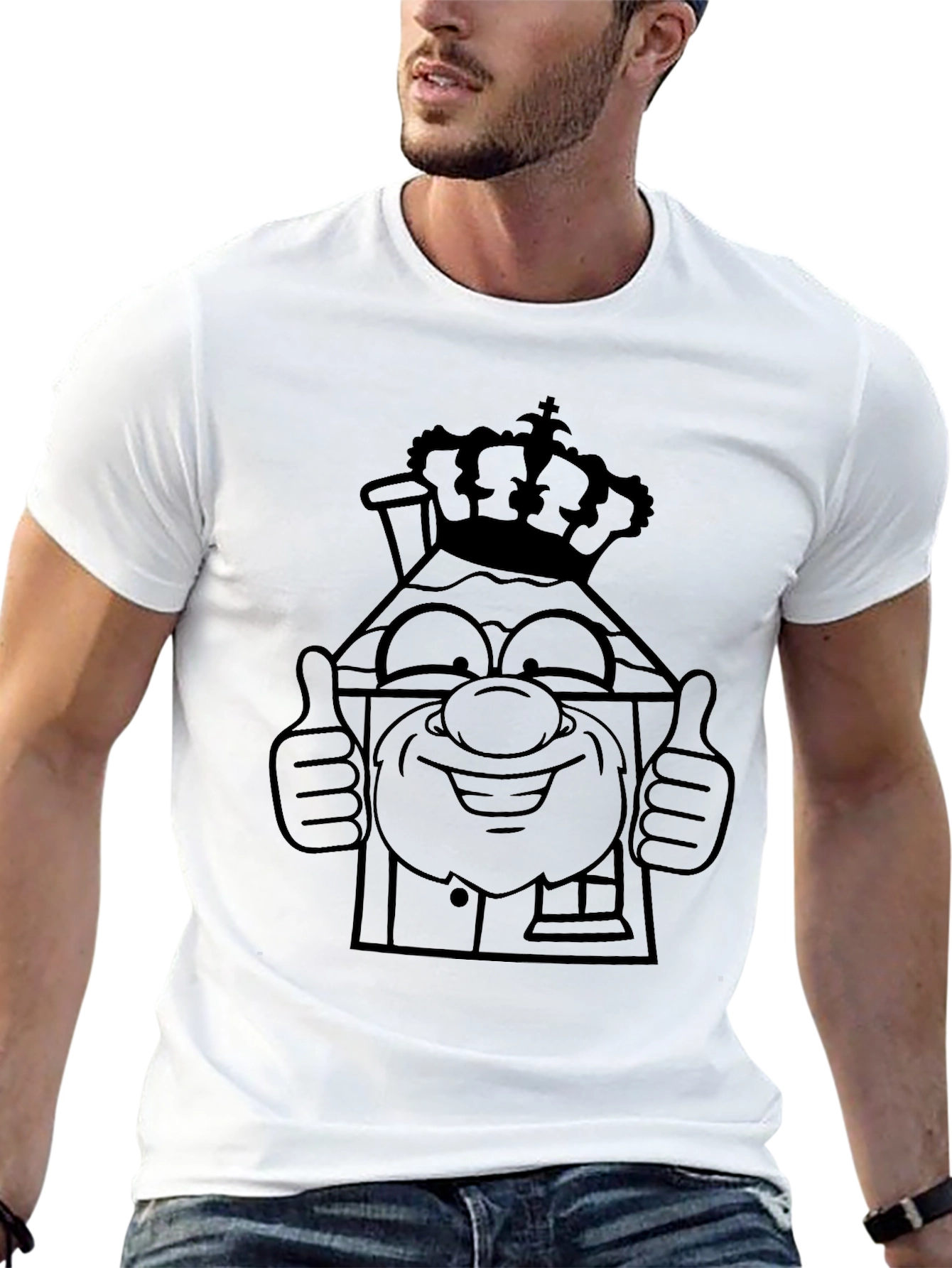 Crown House T-Shirt - Black Graphic Tee
