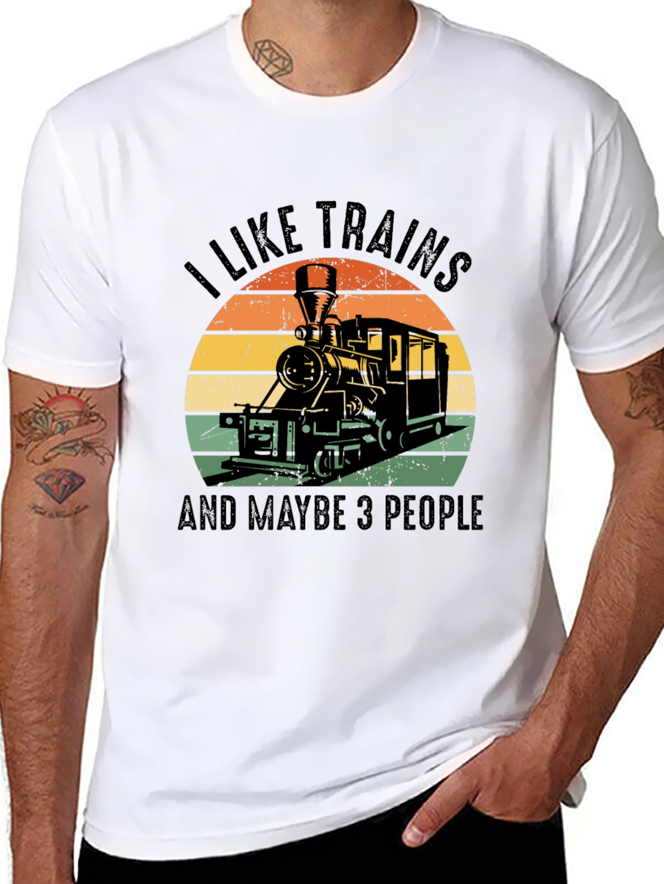I Like Trains Graphic T-Shirt - Train Lover Tee