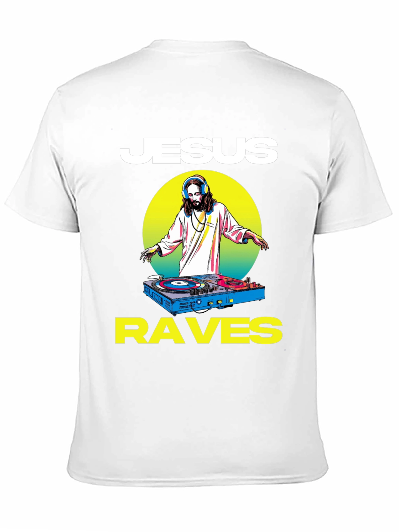 Jesus Raves Black Graphic Tee