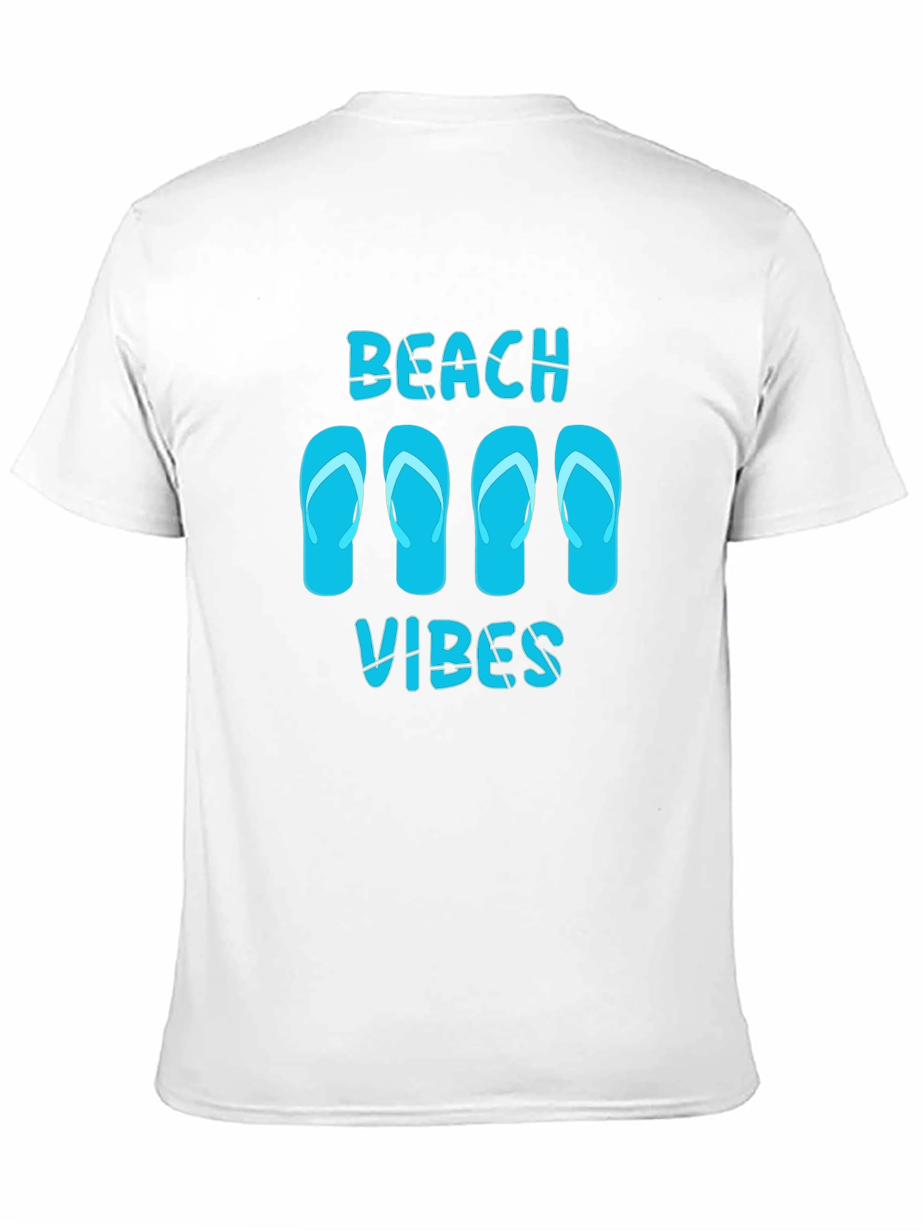 Beach Vibes Flip Flop Graphic Tee - Black