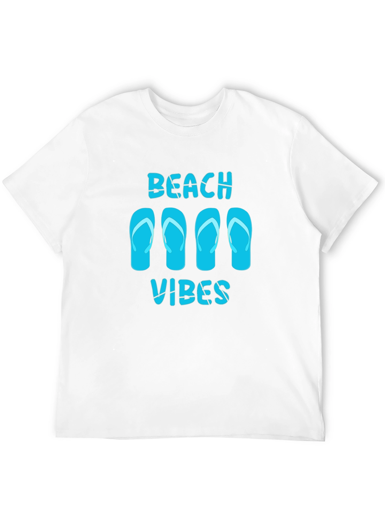 Beach Vibes Flip Flop Graphic Tee - Black