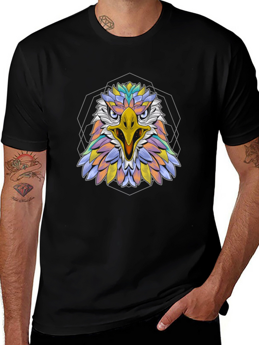 Geometric Eagle Graphic Tee - Bold Style