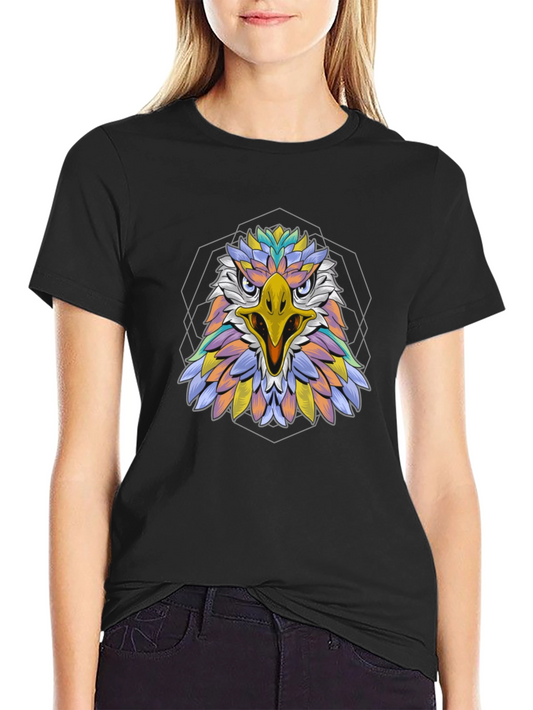Geometric Eagle Graphic Tee - Bold Style