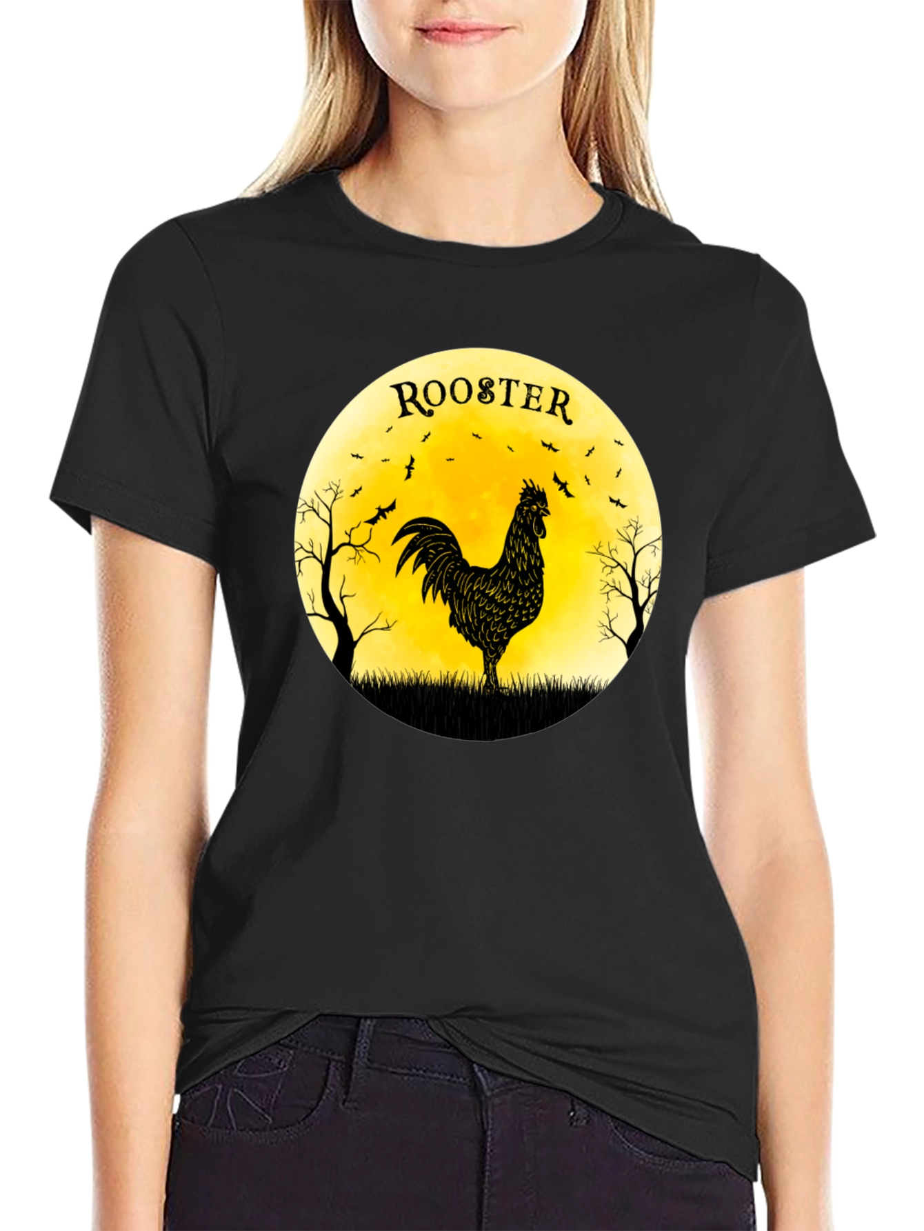 Rooster Silhouette Graphic Tee