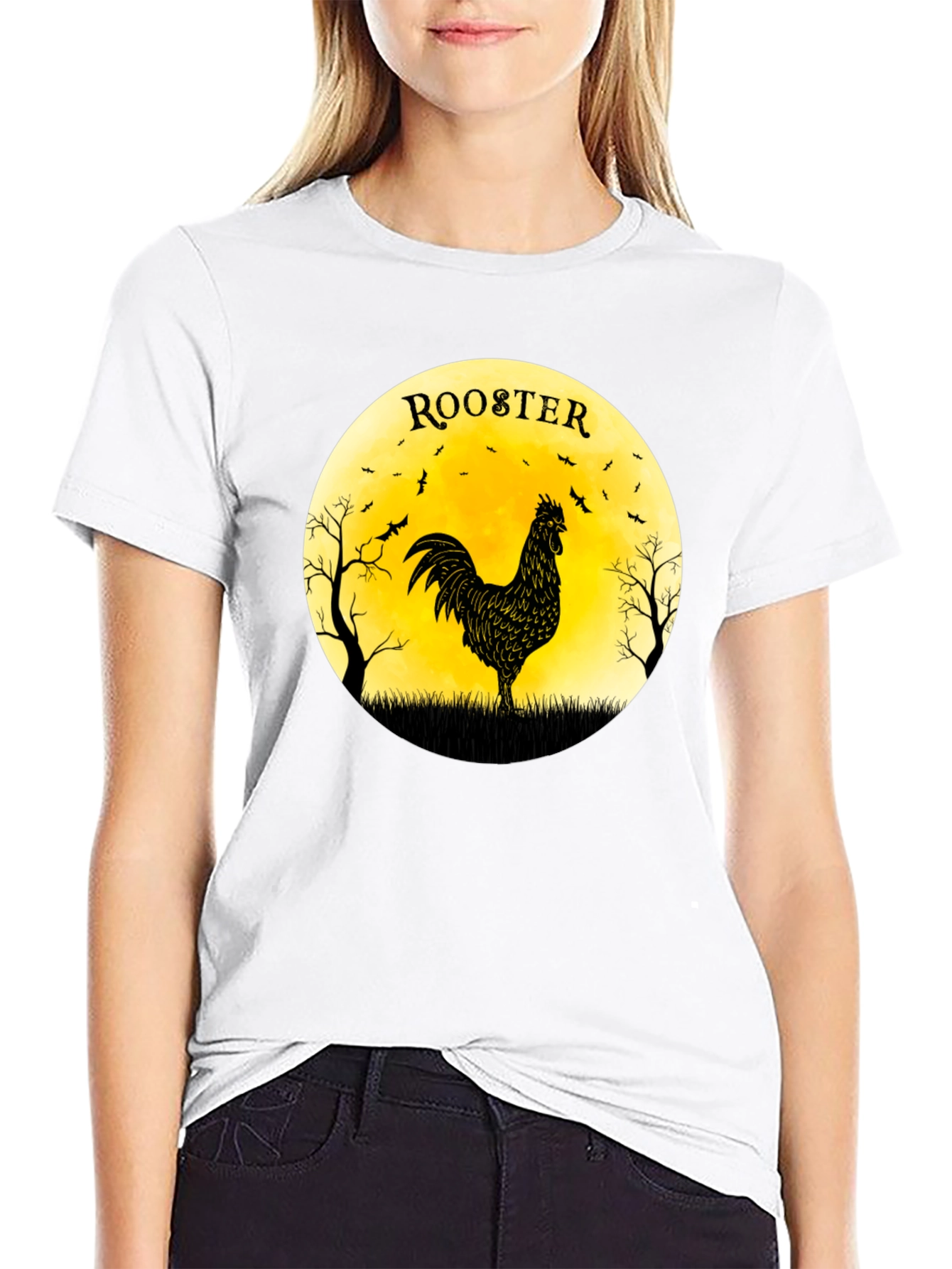 Rooster Silhouette Graphic Tee