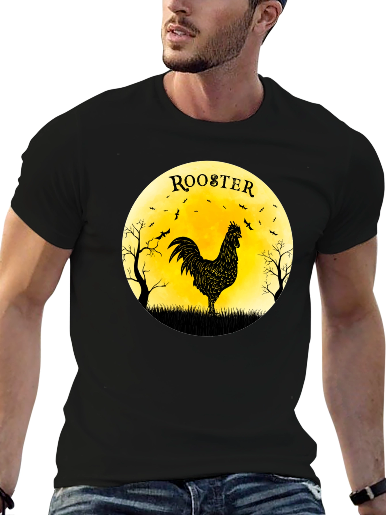Rooster Silhouette Graphic Tee