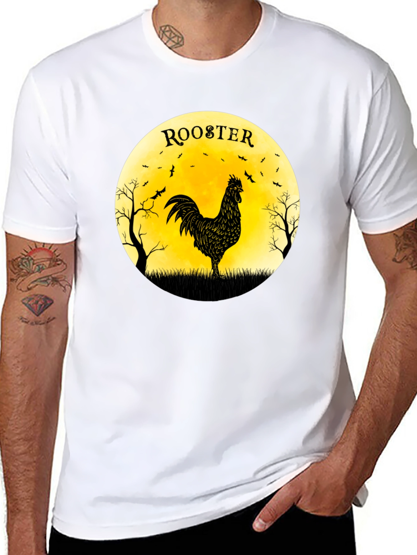 Rooster Silhouette Graphic Tee