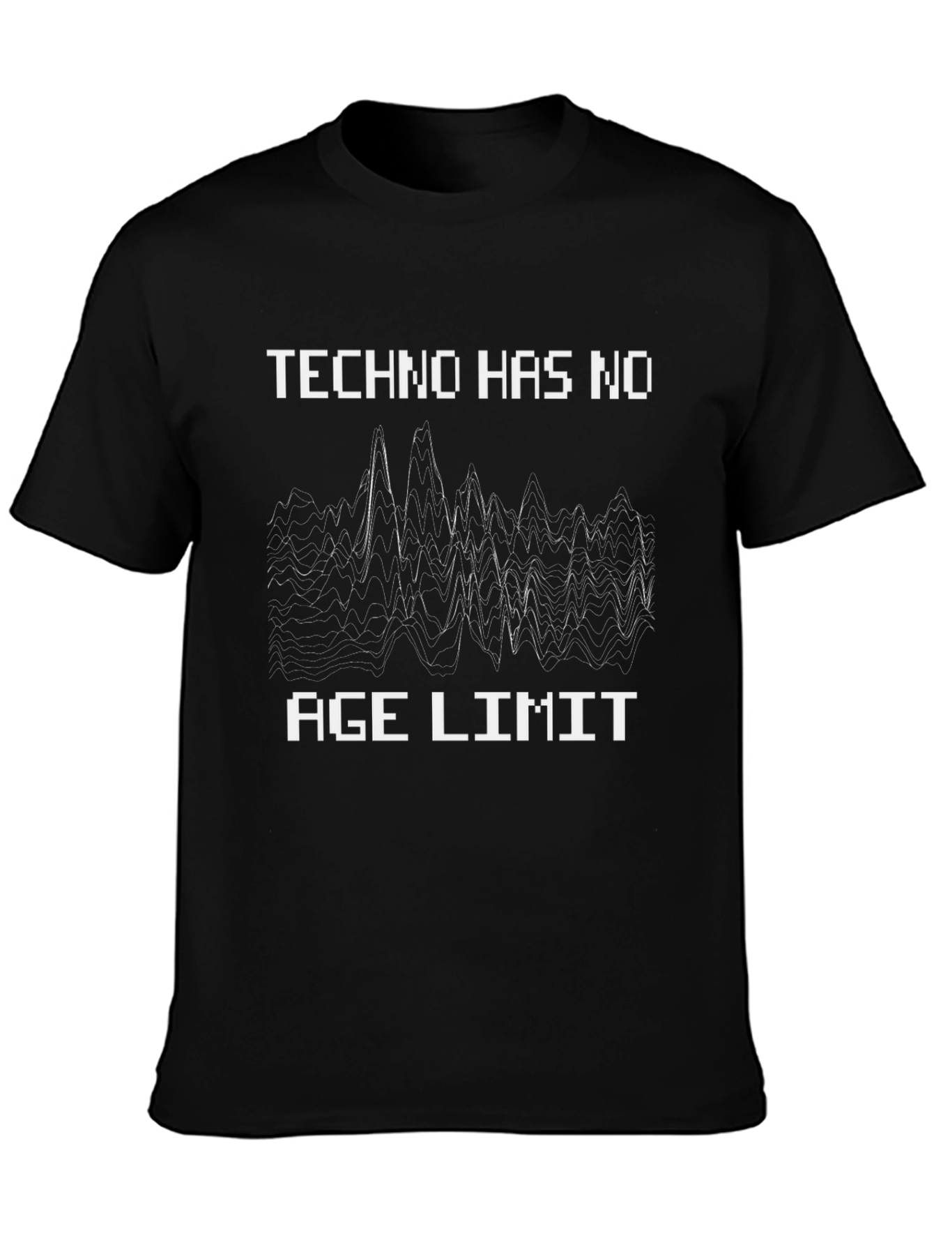 Techno Has No Age Limit Black Graphic Tee